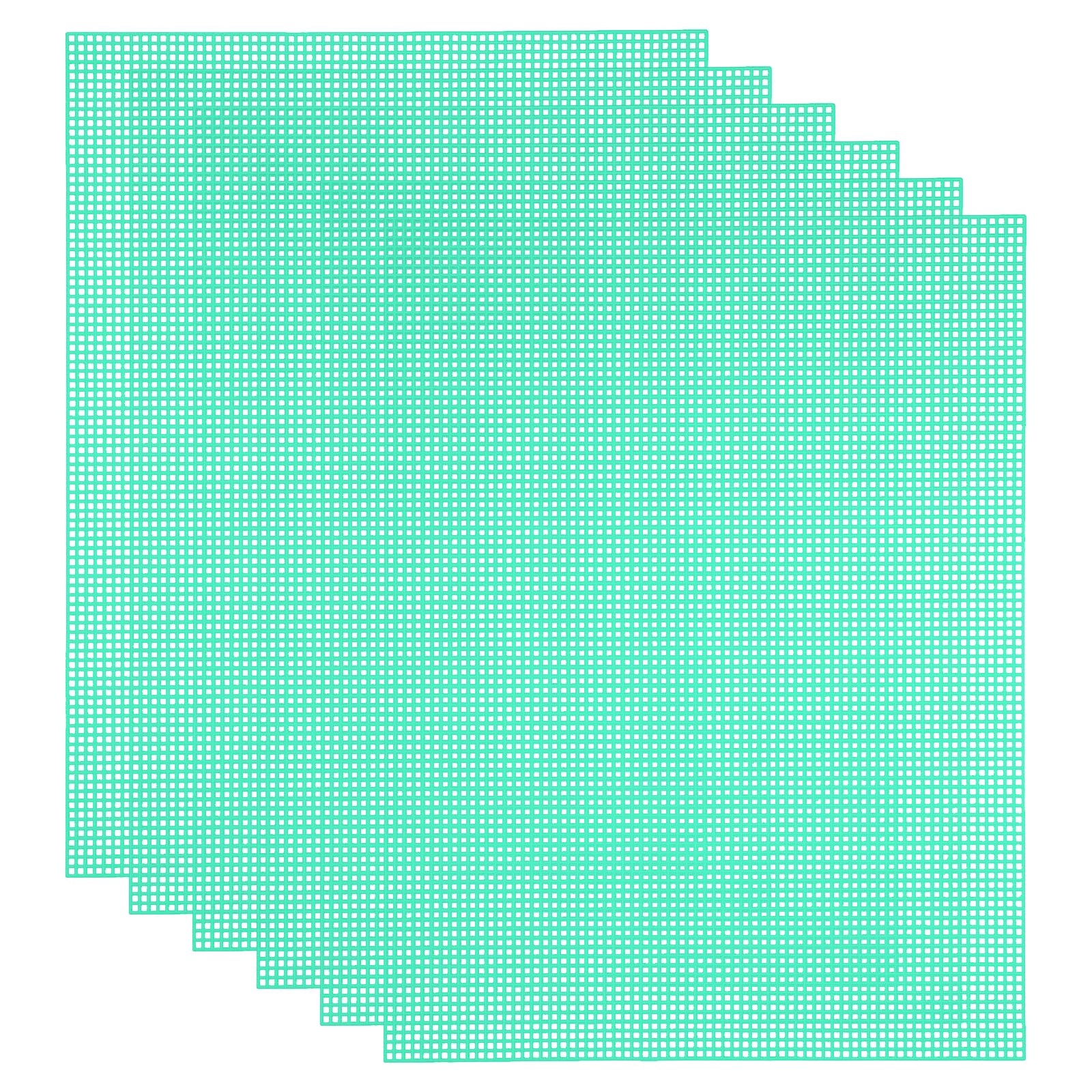 Toile en maille pour broderie sourcing map lot de 5 feuilles de canevas plastique vert pâle