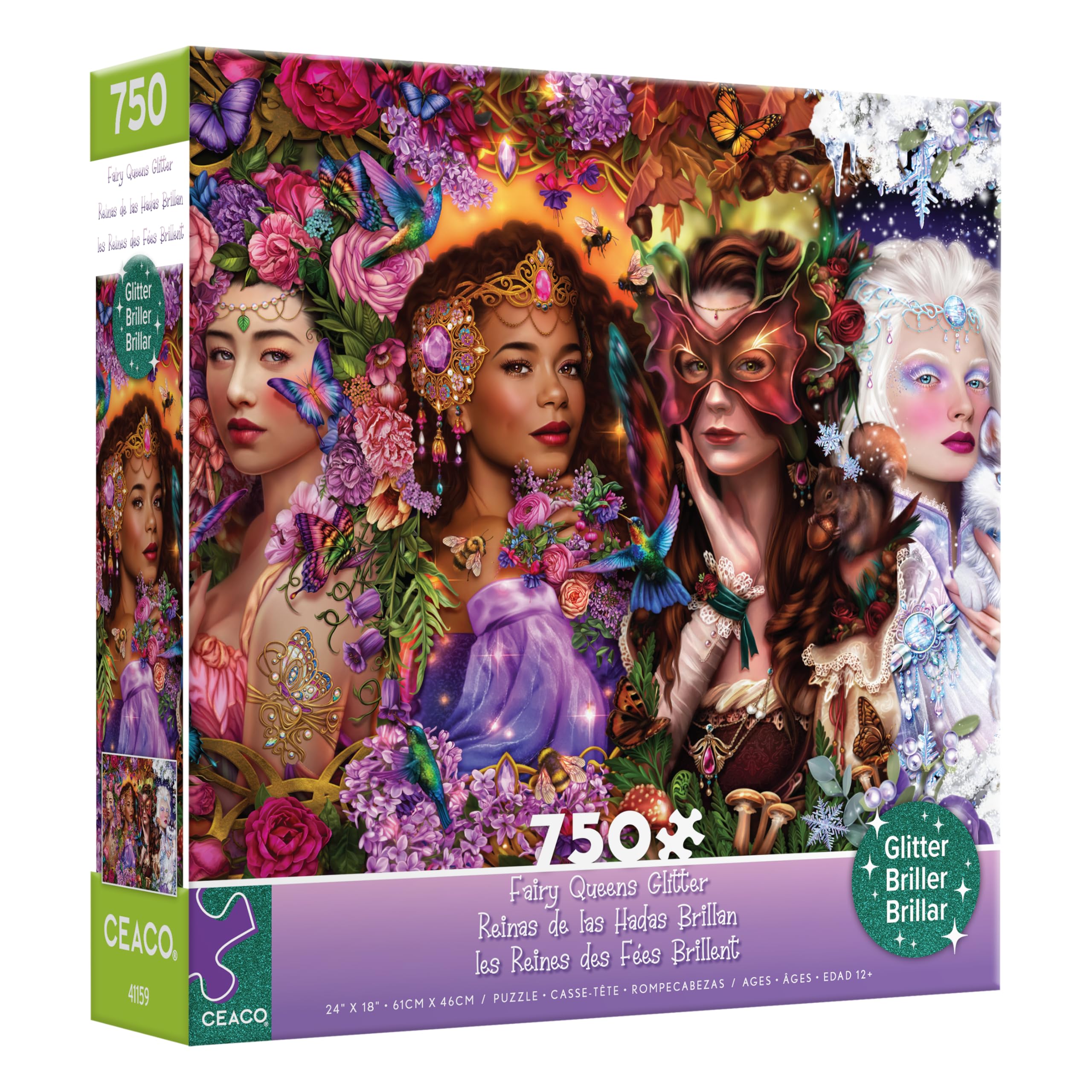 Amazon.com: Ceaco - Glitter - Fairy Queens - 750 Piece Jigsaw