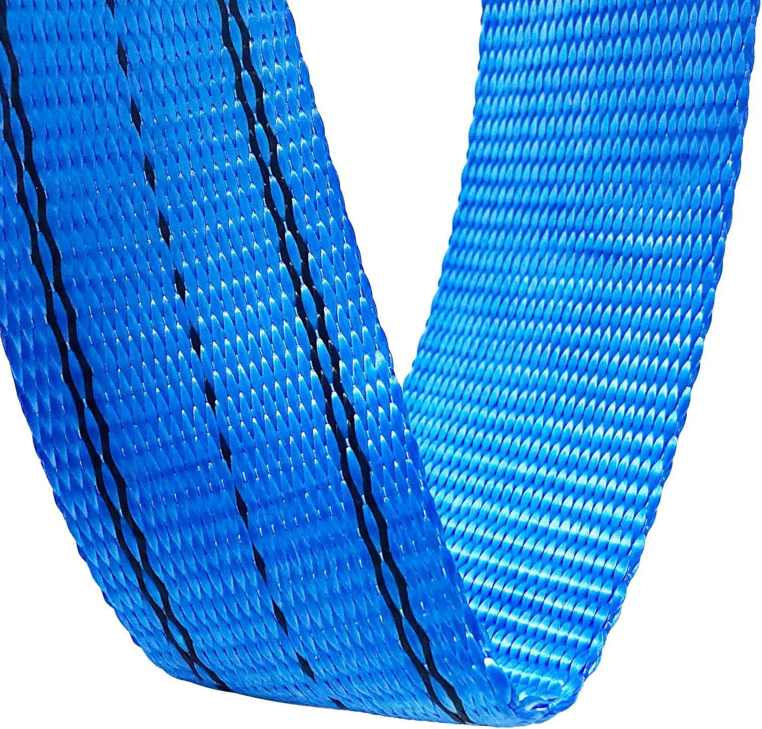 HFS(R) Heavy-Duty Tow Strap with Hooks | 10,000-Pound Capacity | Woven Polyester Webbing | HD Truck Recovery, ATV Towing, Vehicle Rescue | Reliable Tow Rope Versatile Applications (2inch X 30FT Blue)
