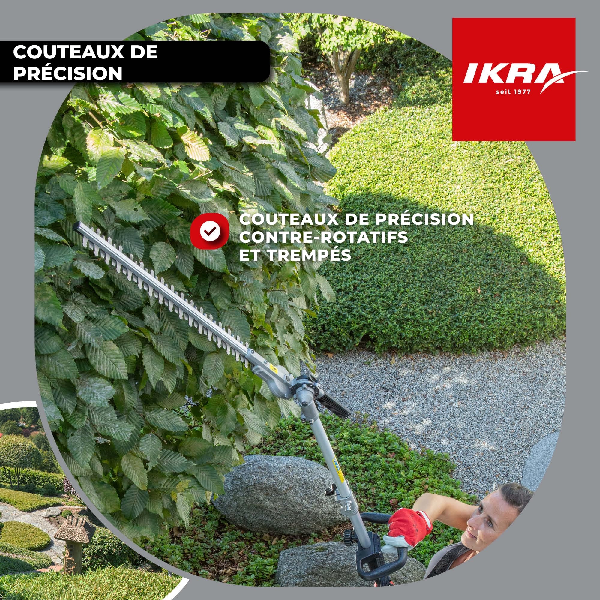 IKRA Multitool IBKH 33-1 à Essence 4en1, 32,6 cm³, 1,0 KW, avec bandoulière