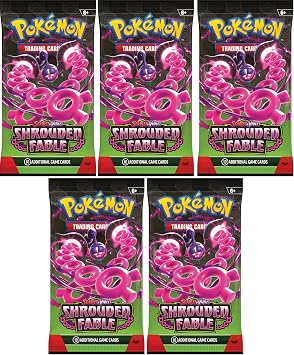 Pokemon Scarlet & Violet 5 Shrouded Fable Booster Packs   English   Original Packaging SV6.5 10 Cards per Pack + BB-Toy-Trades Toploader