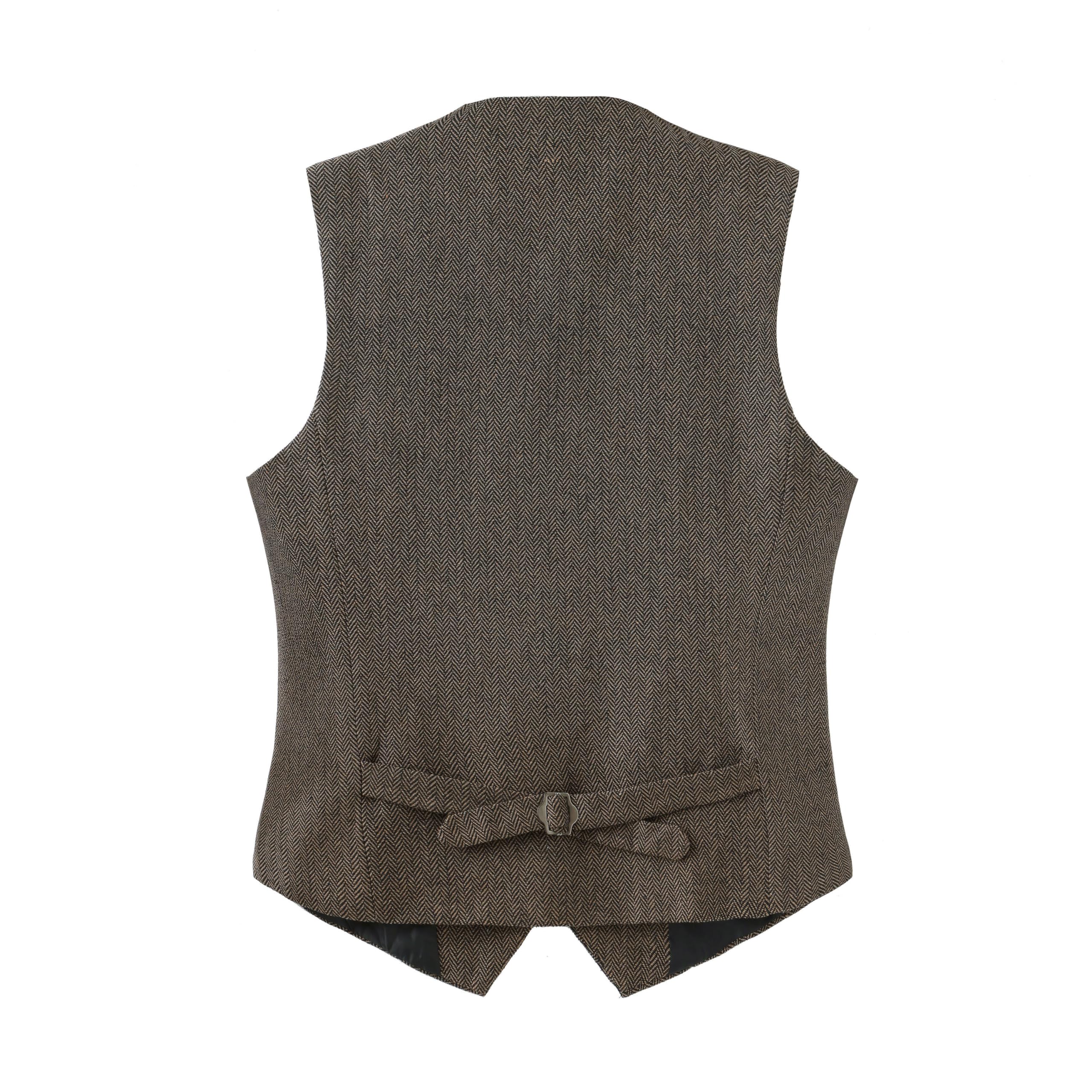 1920s Mens Costume Gatsby Gangster Vest Fedora Hat