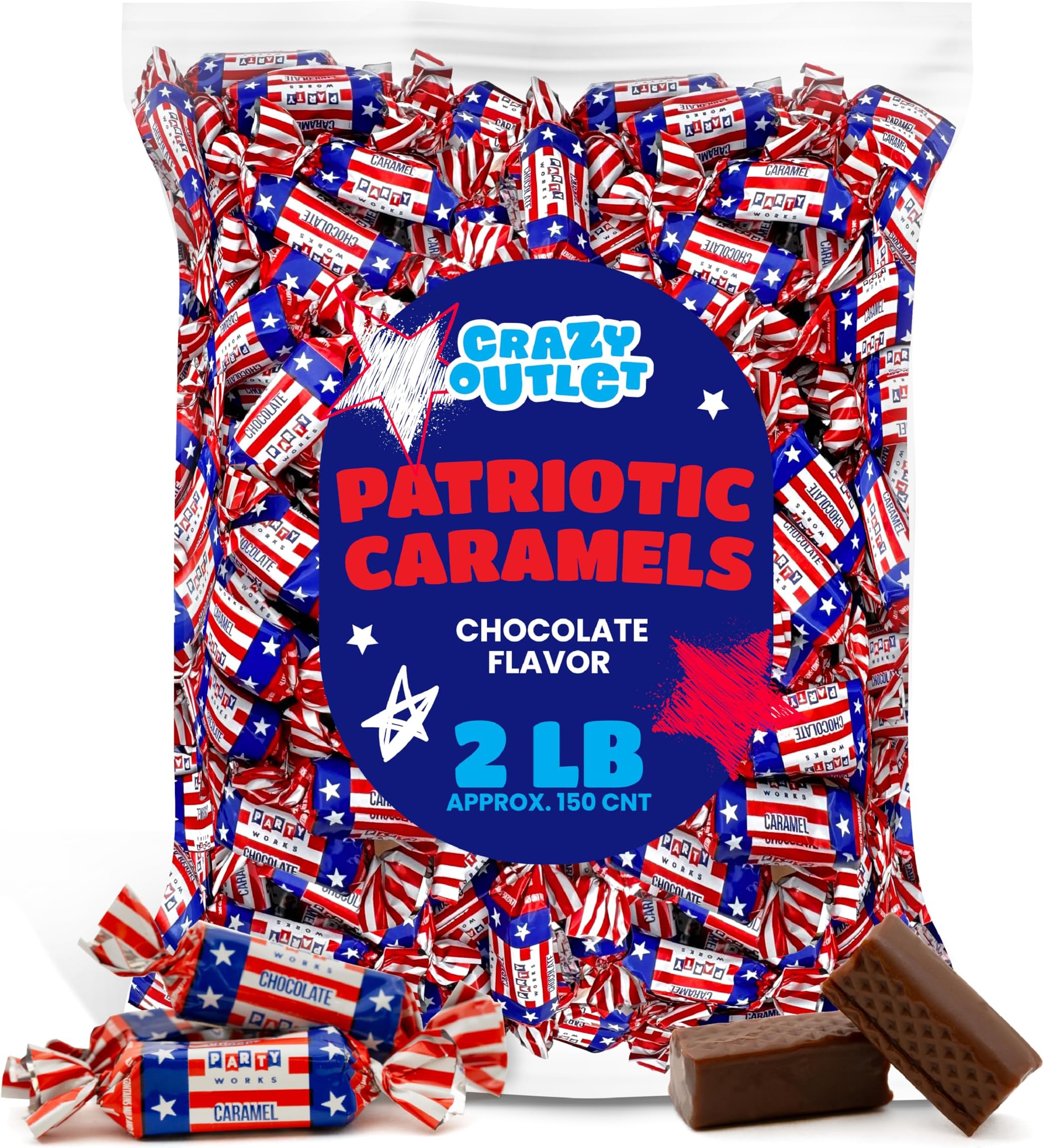 Amazon.com : PartyWorks Patriotic Candy - 40 Count Bag - Popping Rocks ...