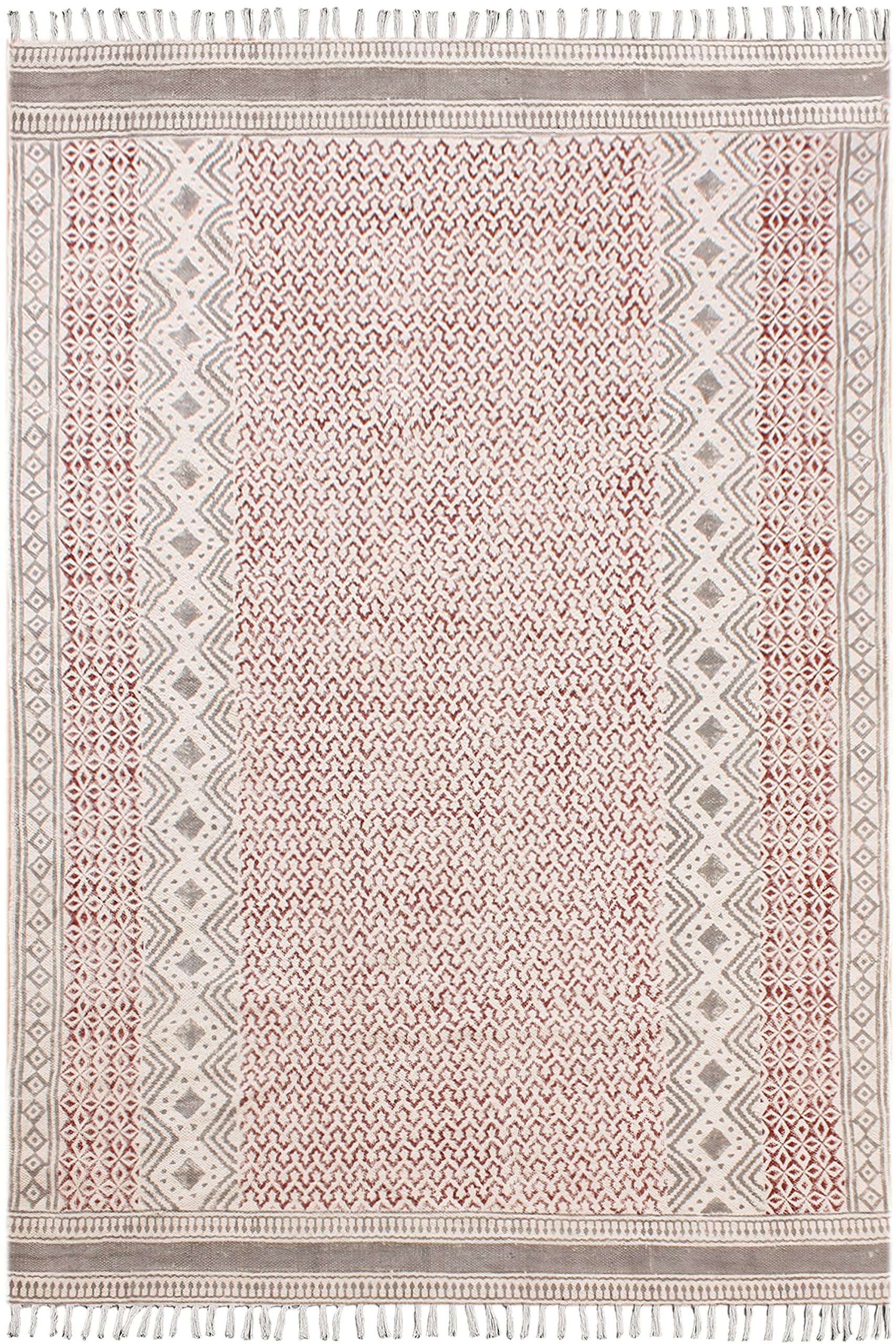 Tapis de bain bohème tissé main en coton carré 240 cm