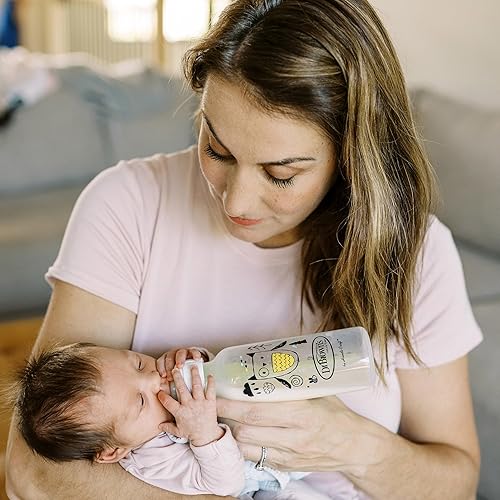 Miniatura 17 de Dr. Brown's Natural Flow Anti-Colic Options+ Biberón estrecho Bear & Owl, 8 oz/8.5 fl oz, con boquilla de flujo lento nivel 1, libre de BPA, 0.0