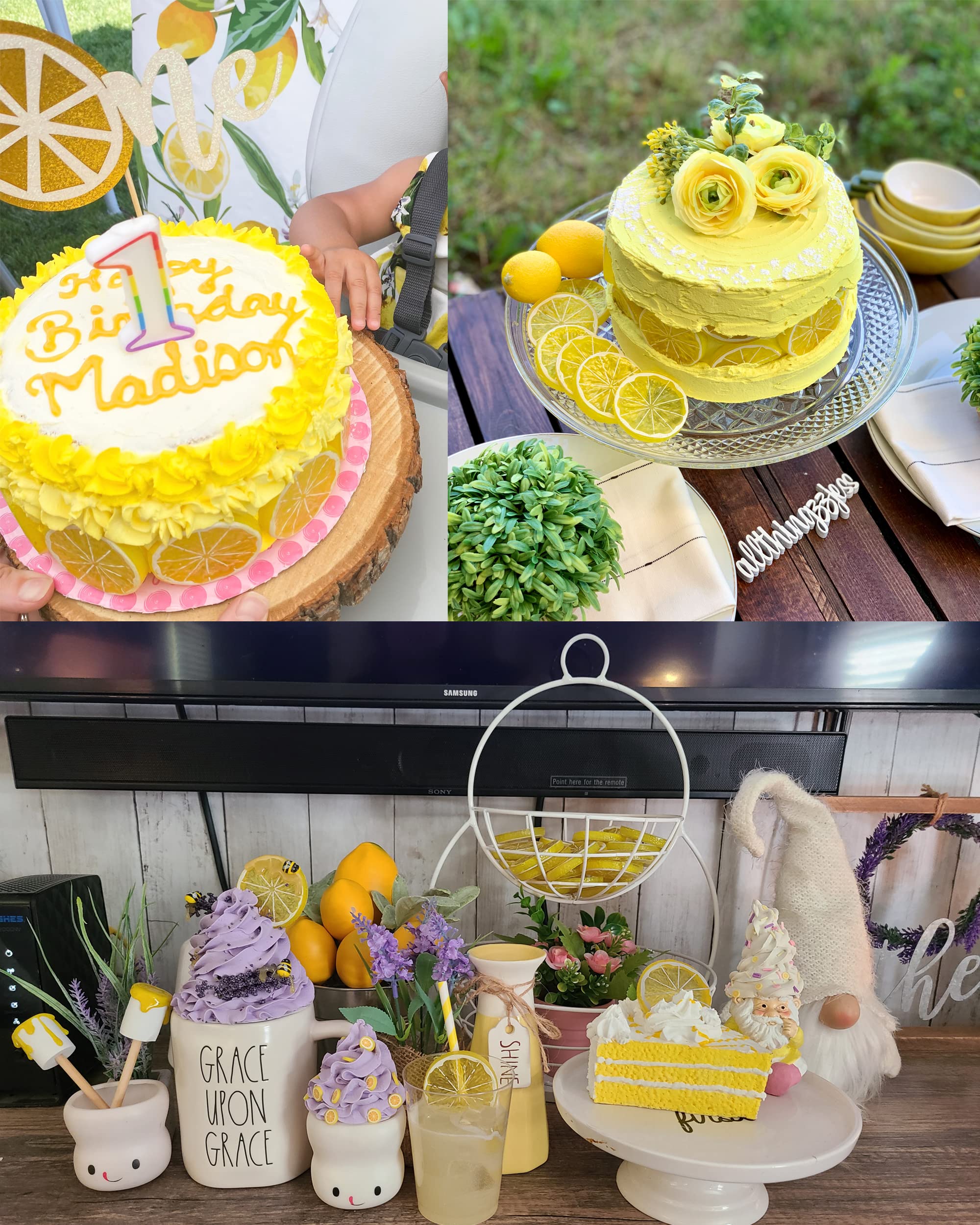 Lot De 20 Tranches De Citron Artificielles Décoratives - Décoration Réaliste Pour Vase, Cuisine Et Fête