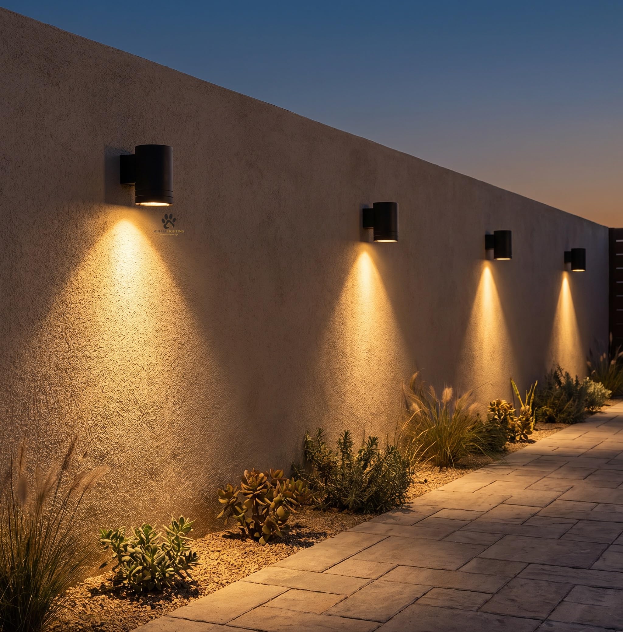 Mufasa Outdoor LED Wall Light - Waterproof Cylinder -2