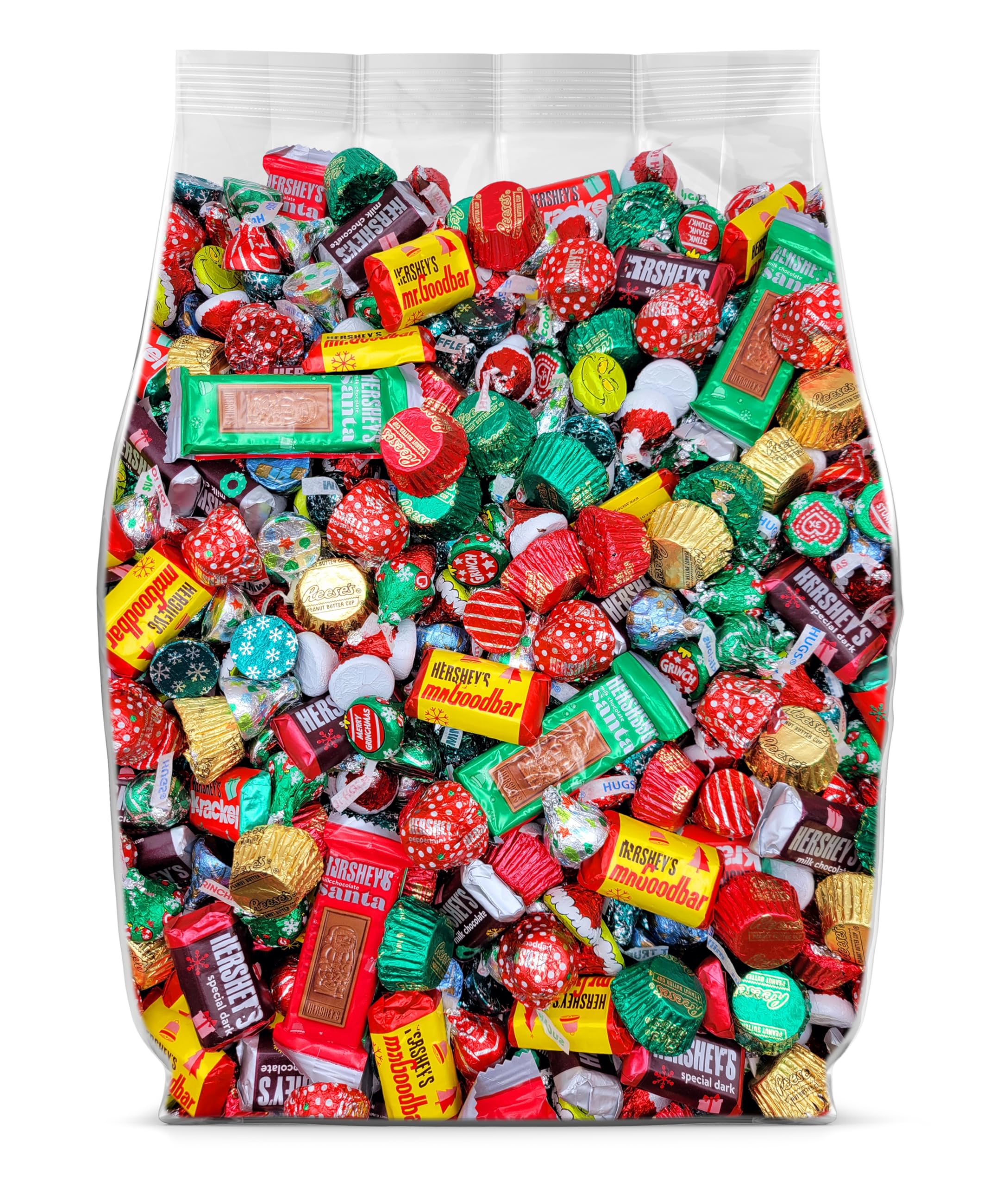 Christmas Assorted Chocolate Candy Variety Pack - 2lb Bulk Christmas Candy Individually Wrapped - Holiday Candy for Stocking Stuffers, Christmas Party Favors, and Holiday Gift Bags - 2 Pound Christmas Candy Bulk Pack