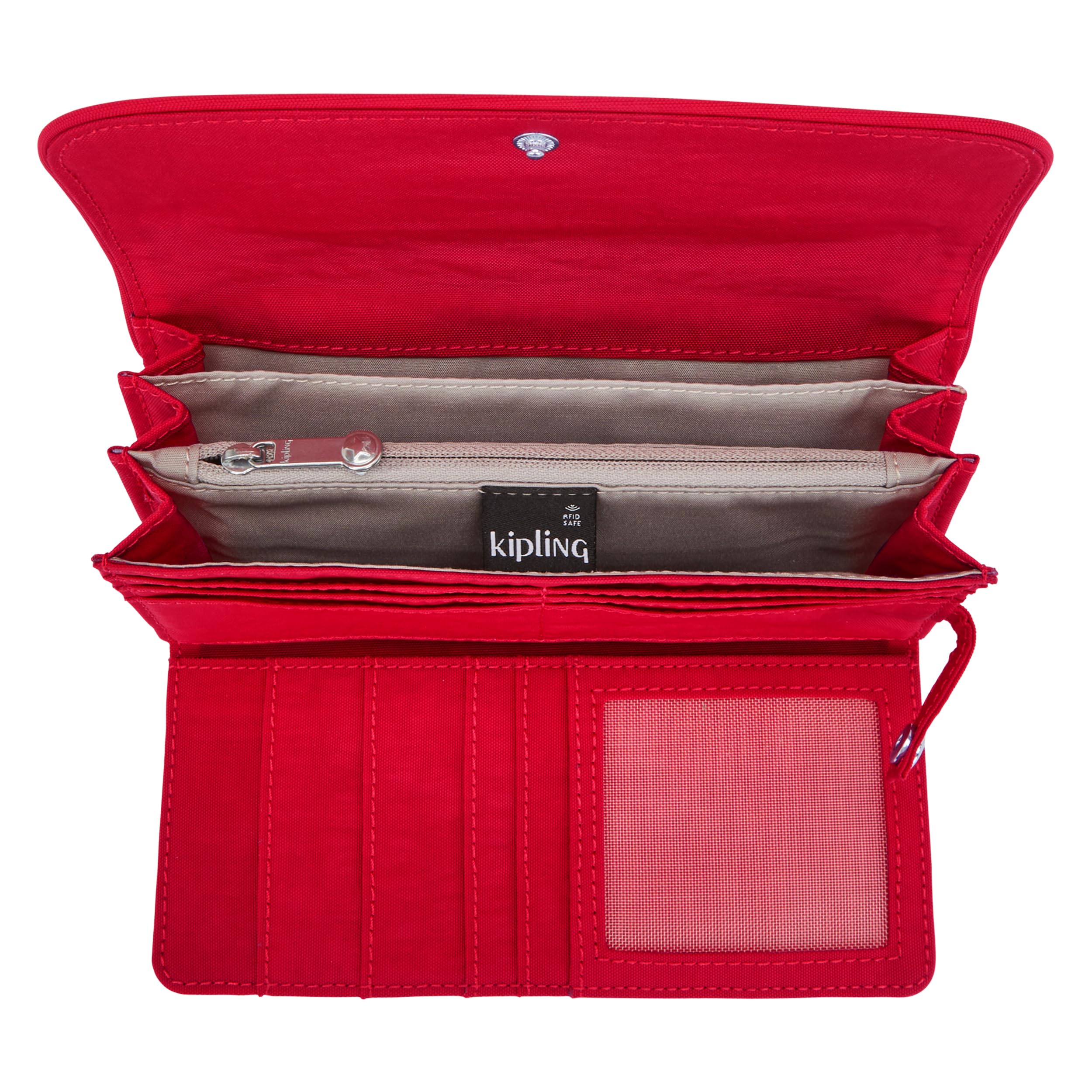 Kipling MONEY LAND Duży portfel, Red Rouge (Czerwony)