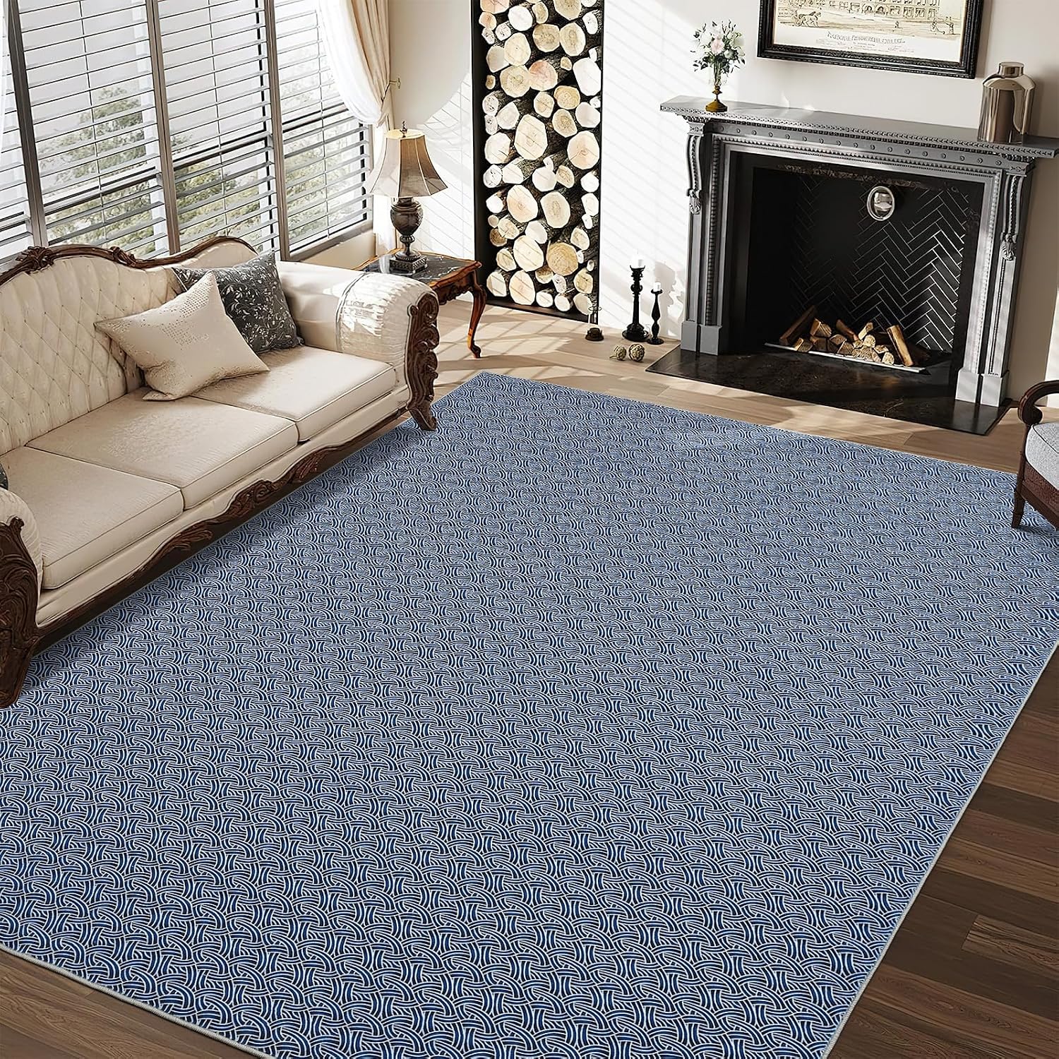 Amazon.com: 8x10 Printed Area Rug, Realistic Braided-Look Textured ...