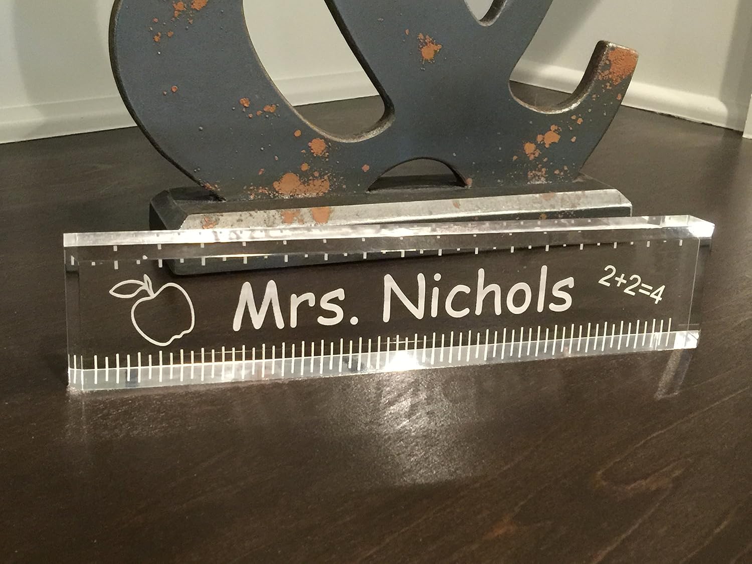 Acrylic Teacher Office Desk Bar - Beautiful Teacher Appreciation Gift.