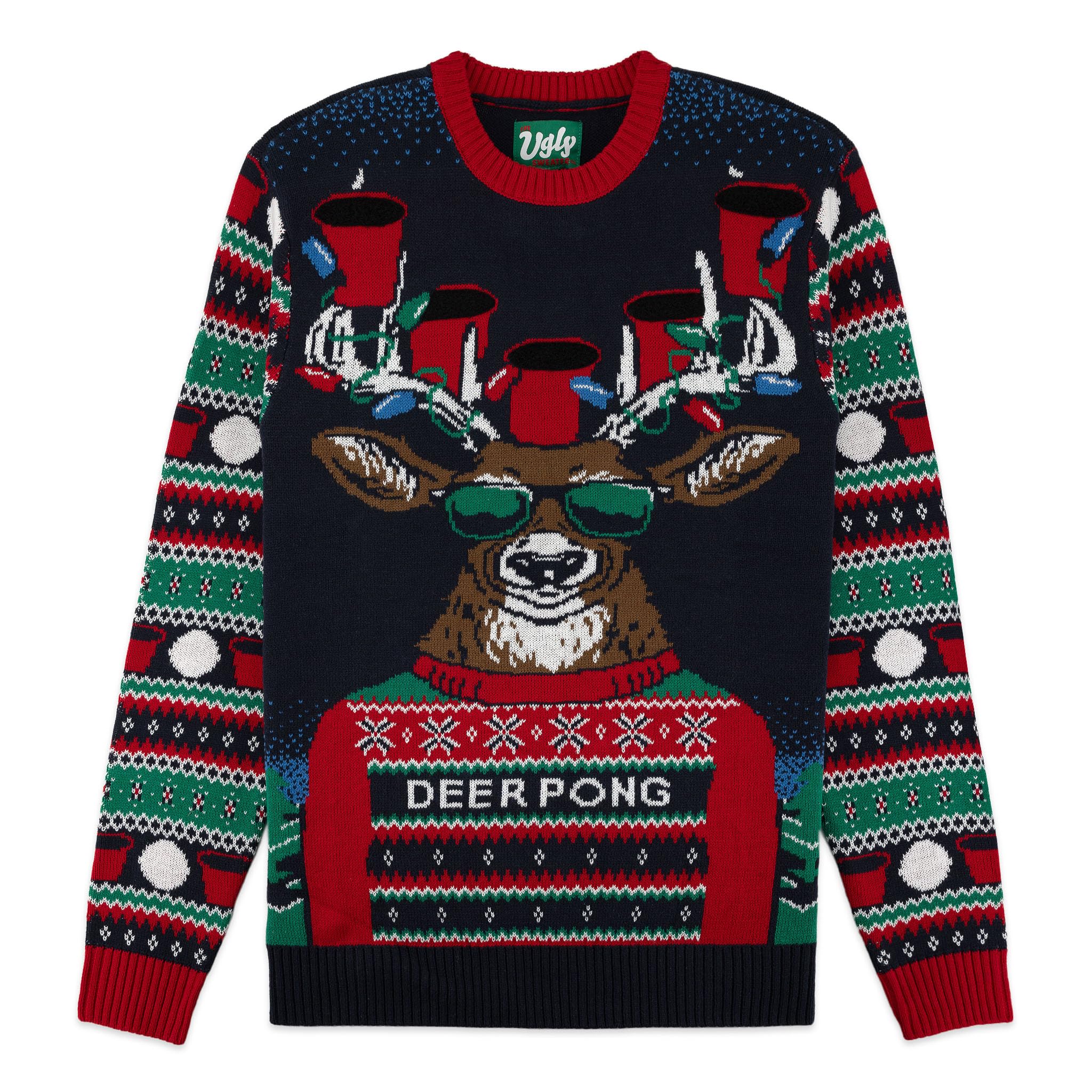 The Ugly SweaterMens Sports Golf Sports Ugly Christmas Sweater for Holiday Fun Design, Snug Fit Breathable Crewneck