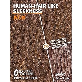 GORGIUS Veralux Blend Human Hair Curly Wig with Bangs Cinnamon Brown Shaggy Curl Glueless Bang Wig with True Scalp Upgraded with Natural Human-Hair-Like Premium Synthetic Fiber