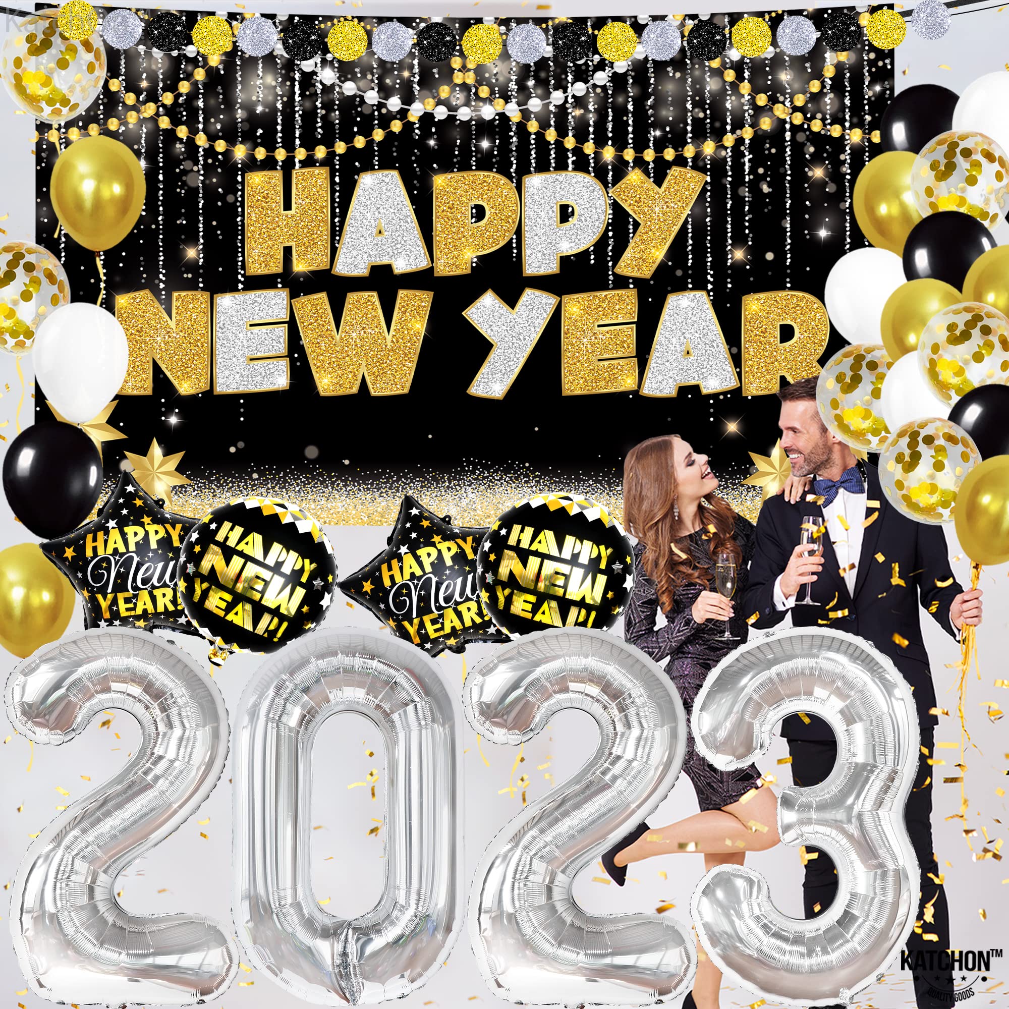 Amazon | Happy New Year 2023 星付きセット | 風船・バルーン | おもちゃ