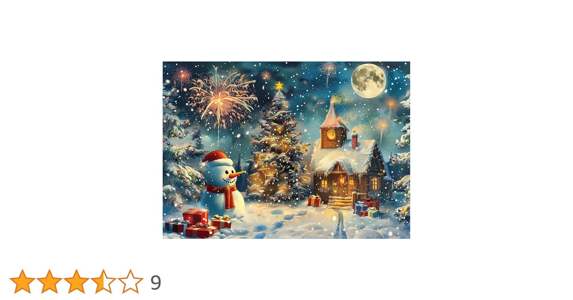 絵画 4点　クリスマス11 /クリスマス13/秋4/遠くの花火4 Kiyoshi Yamashita