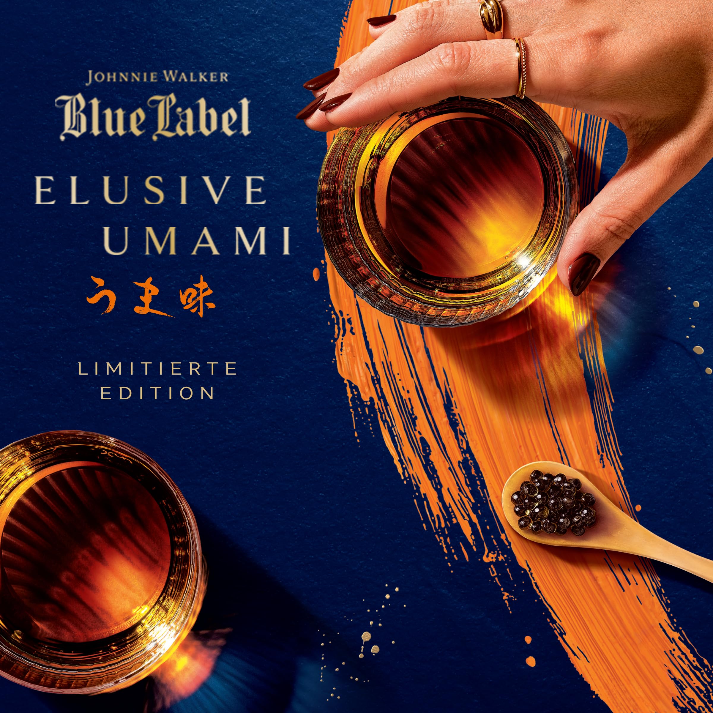 Johnnie Walker Blue Label Whisky - Elusive Umami | Blended Scotch Whisky | Limitierte Edition | in exklusiver Geschenkverpackung | Kei Kobayashi Geschmackinnovation | 40% vol | 700 ml Einzelflasche |
