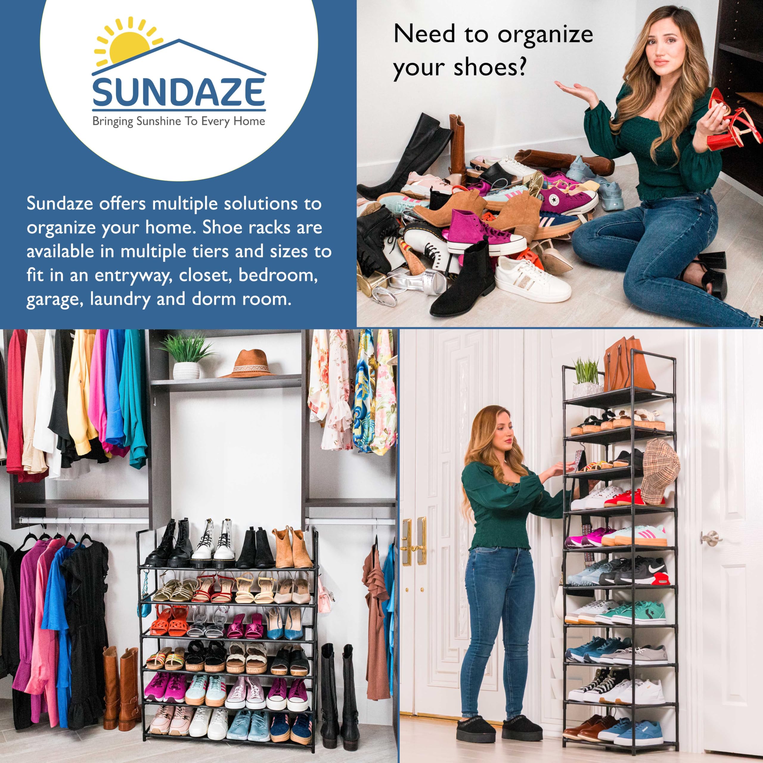 Sapateira Sundaze 4 Níveis - Organizador Para 20 Pares De Sapatos