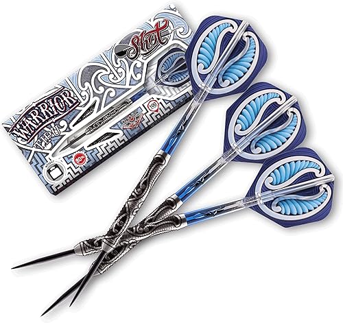 Grabación! Darts Warrior Tipu - Juego de dardos (punta de acero, 80 % de tungsteno)