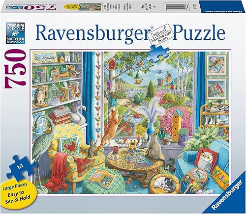 Miniatura 2 de Ravensburger The Bird Watchers 17328 - Rompecabezas de gran formato de 750 piezas para adultos cada pieza es única la tecnología Softclick significa