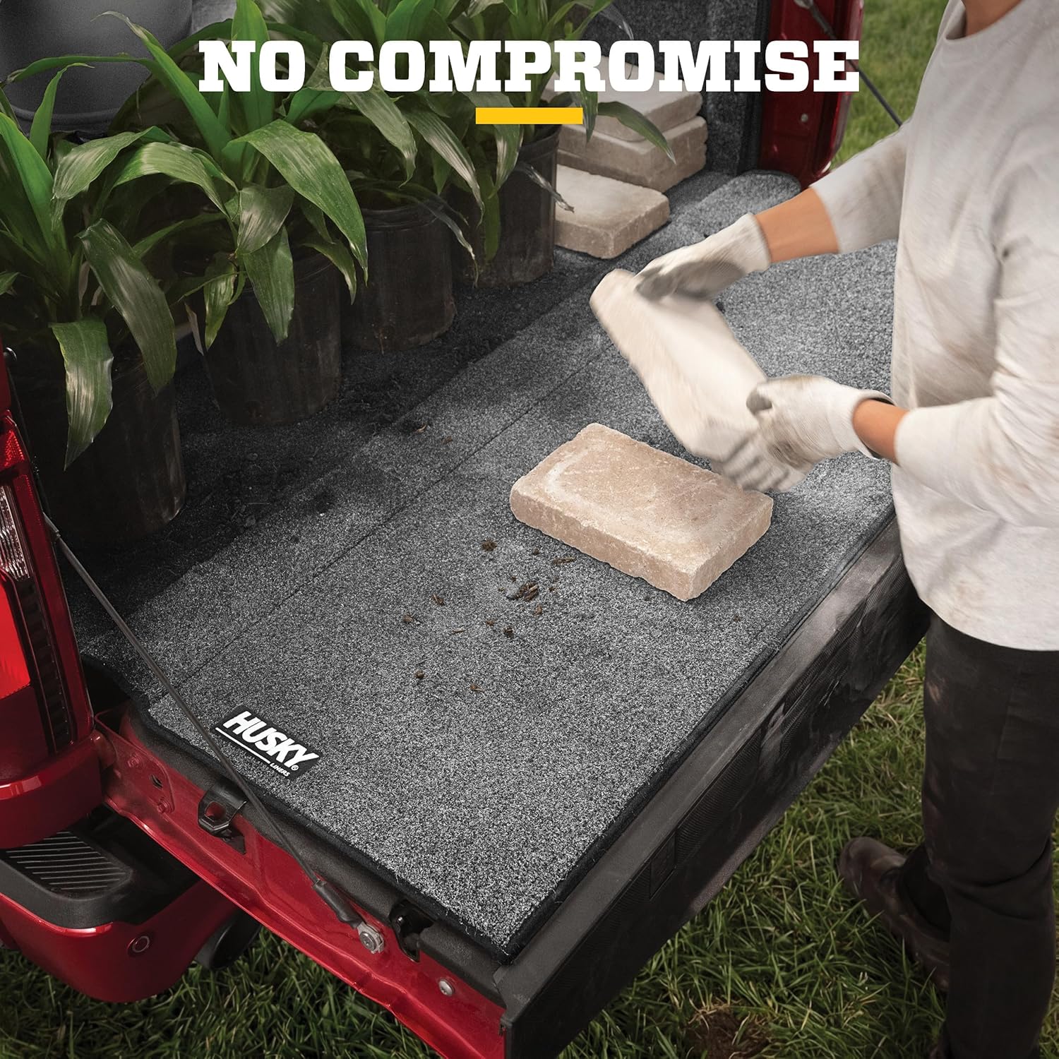 Husky Liners Full Truck Bed Liner | Fits 2020-2026 Chevrolet Silverado & GMC Sierra 2500, 3500, 6.9' Bed, with Multi-PRO Tailgate - Crew & Double Cab | Guardian Comfort Mat, 1 pc. Grey - HBRC20SBMPK
