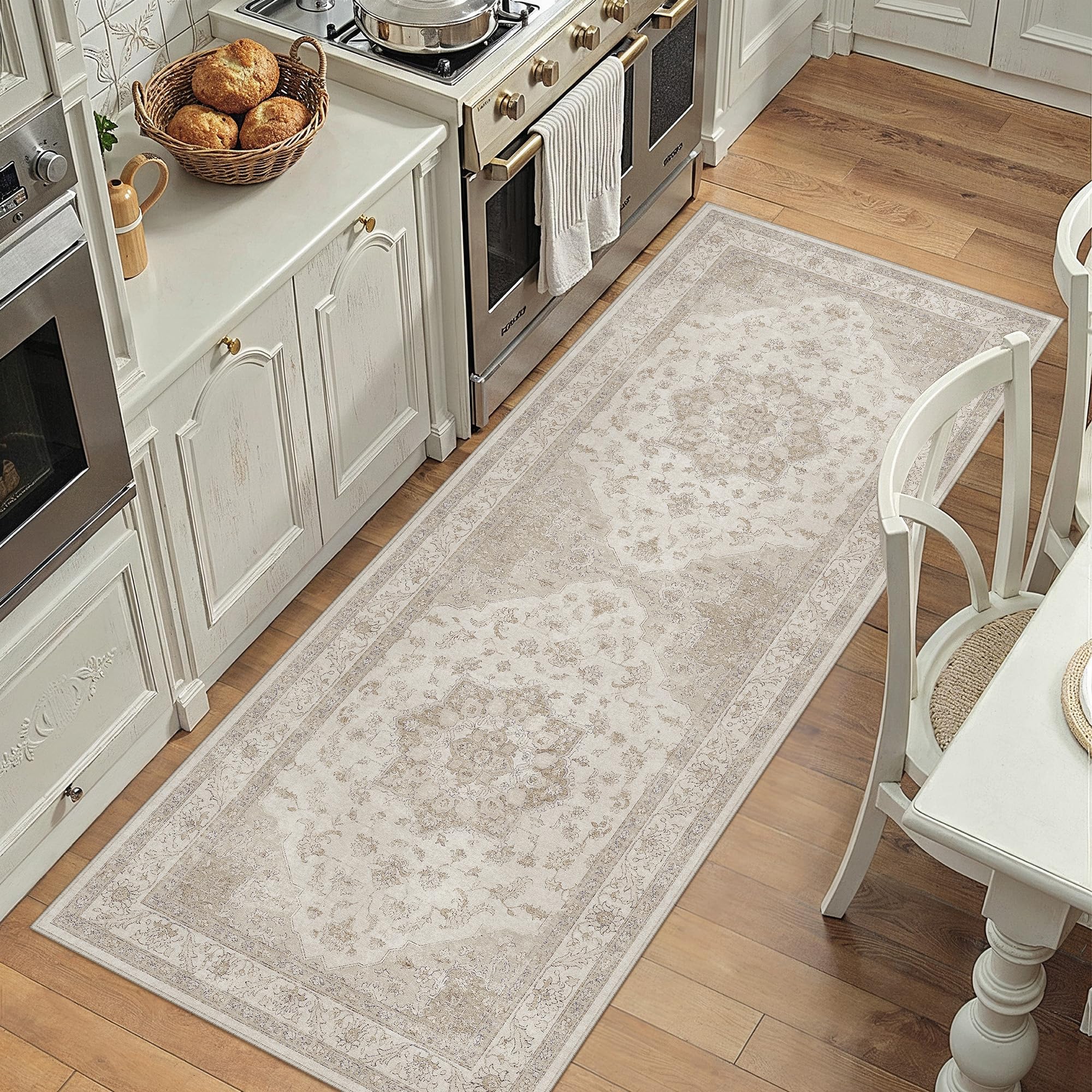 PureCozy Beige Runner Rug 2x6