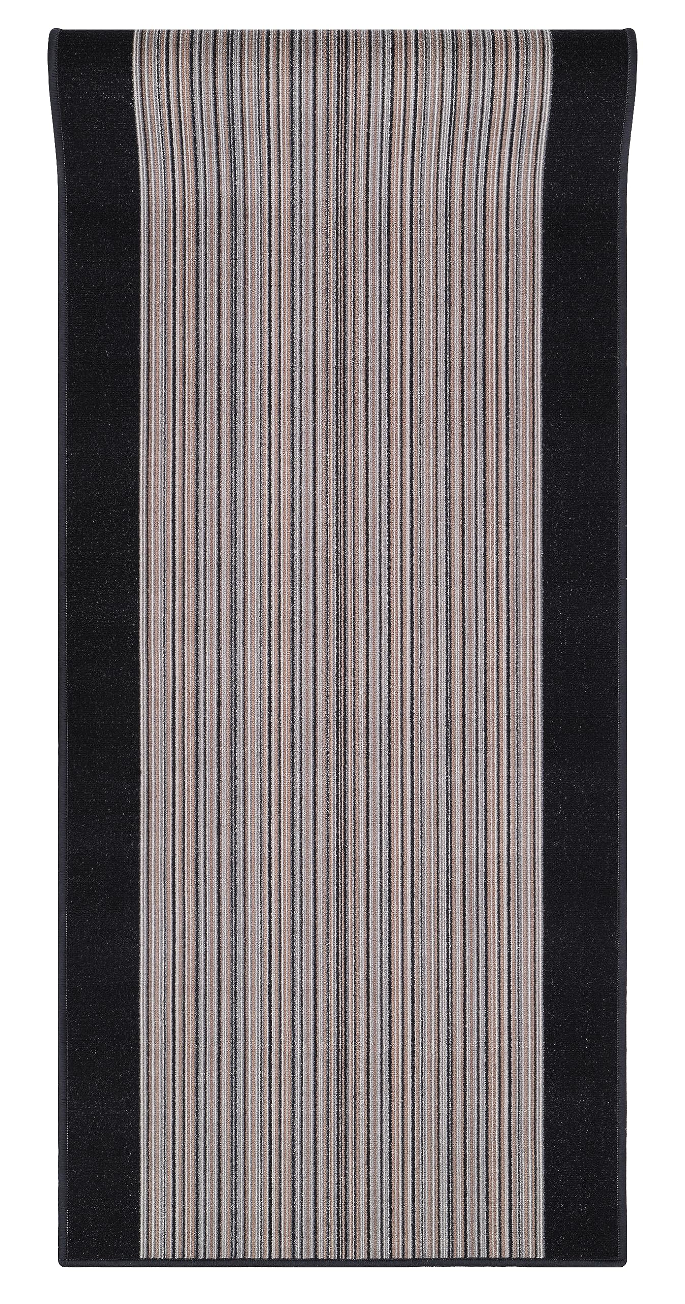 Tapiso Antypoślizgowy dywan, bieżnik na metry, nowoczesny, w paski, szary, melanż, na korytarz, do salonu, 80 x 270 cm