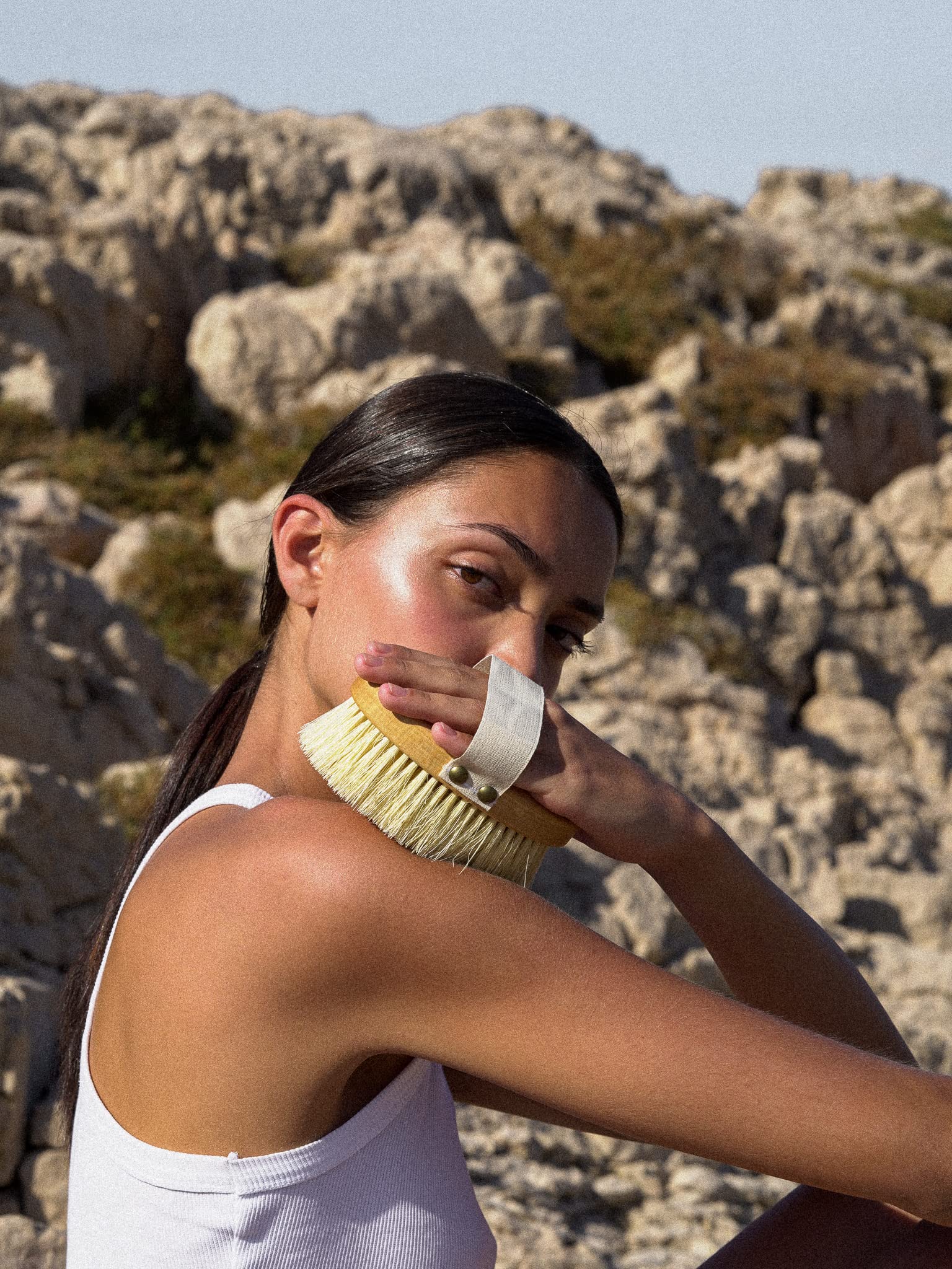 ruhi® Körperbürste Trockenbürste Massagebürste vegan Naturborsten hart Buchenholz Deutschland Trockenbürsten Massage Lymphdrainage