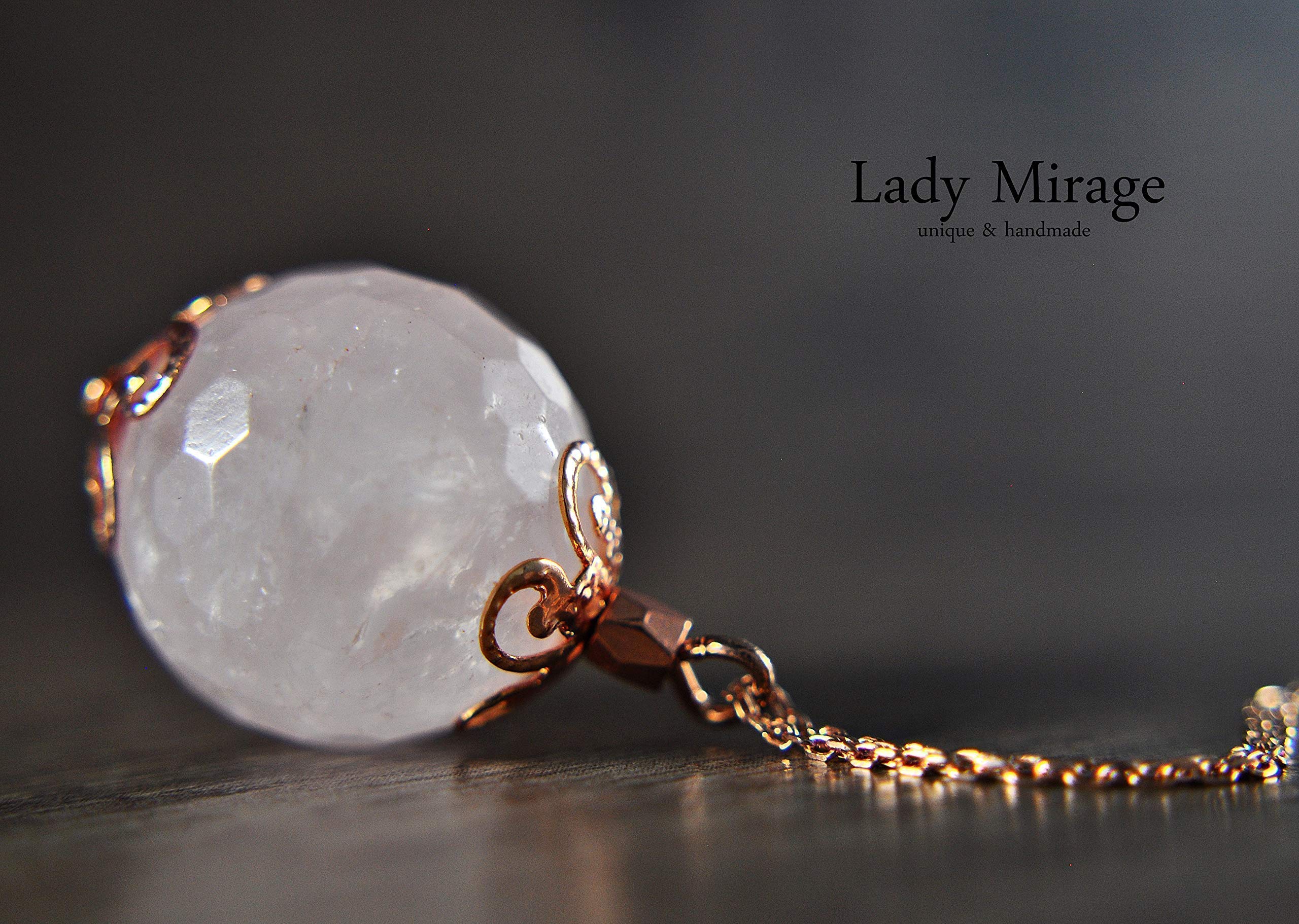Bestseller - 925 Sterling Silber Edelstein-Kette mit Rosenquarz Roségold Personalisierte Geschenke