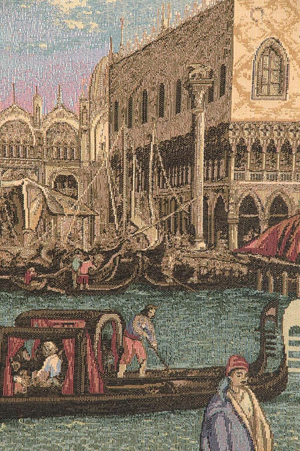 Charlotte Home Furnishings Inc. Bucintoro Venice Italian Tapestry Wall Hanging 36 X 54 Inch Viscose Cotton And Polyester Blend Wall Art Perfect For Home Decor Wall Decor By Canaletto