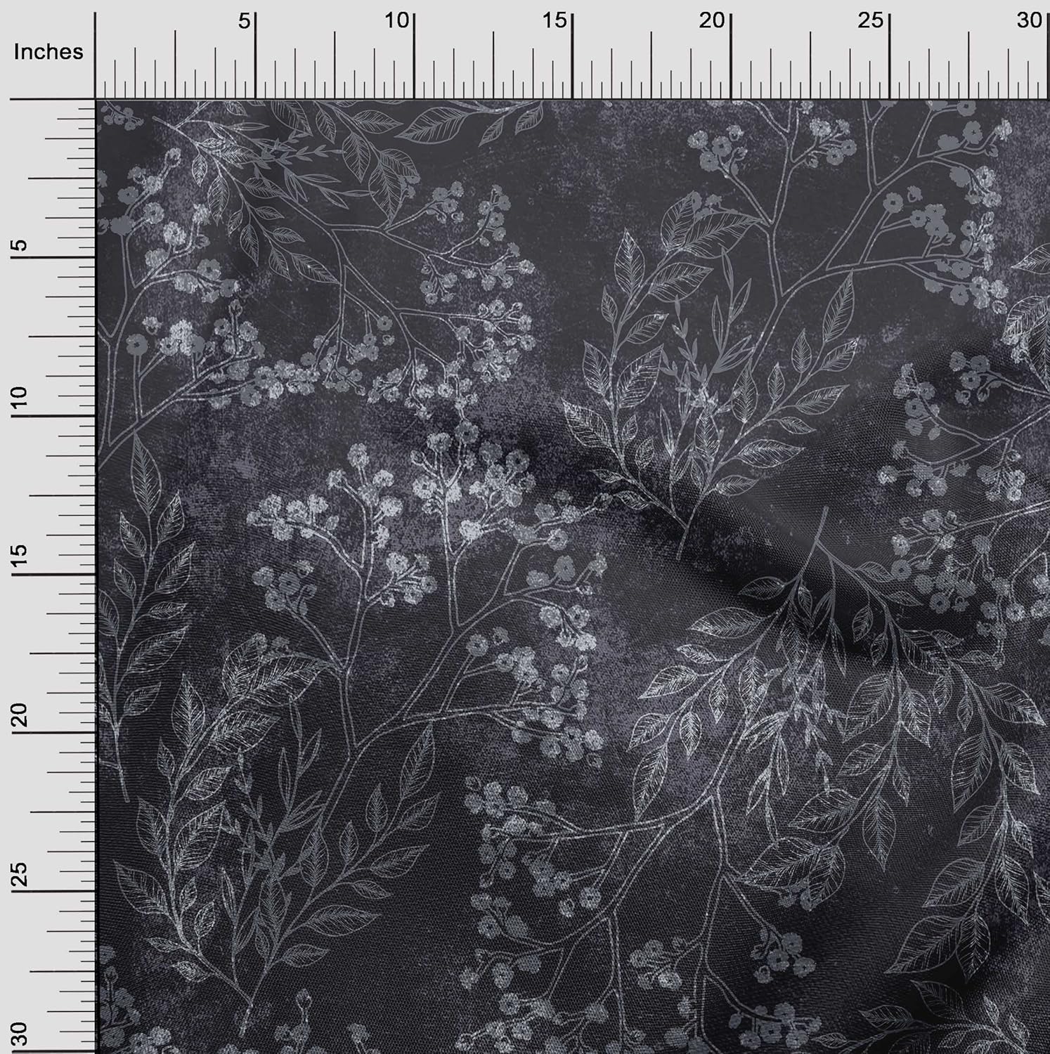 oneOone Polyester Spandex Dark Gray Fabric Asian DIY Clothing Quilting Fabric Print Fabric by Yard 56 Inch Wide