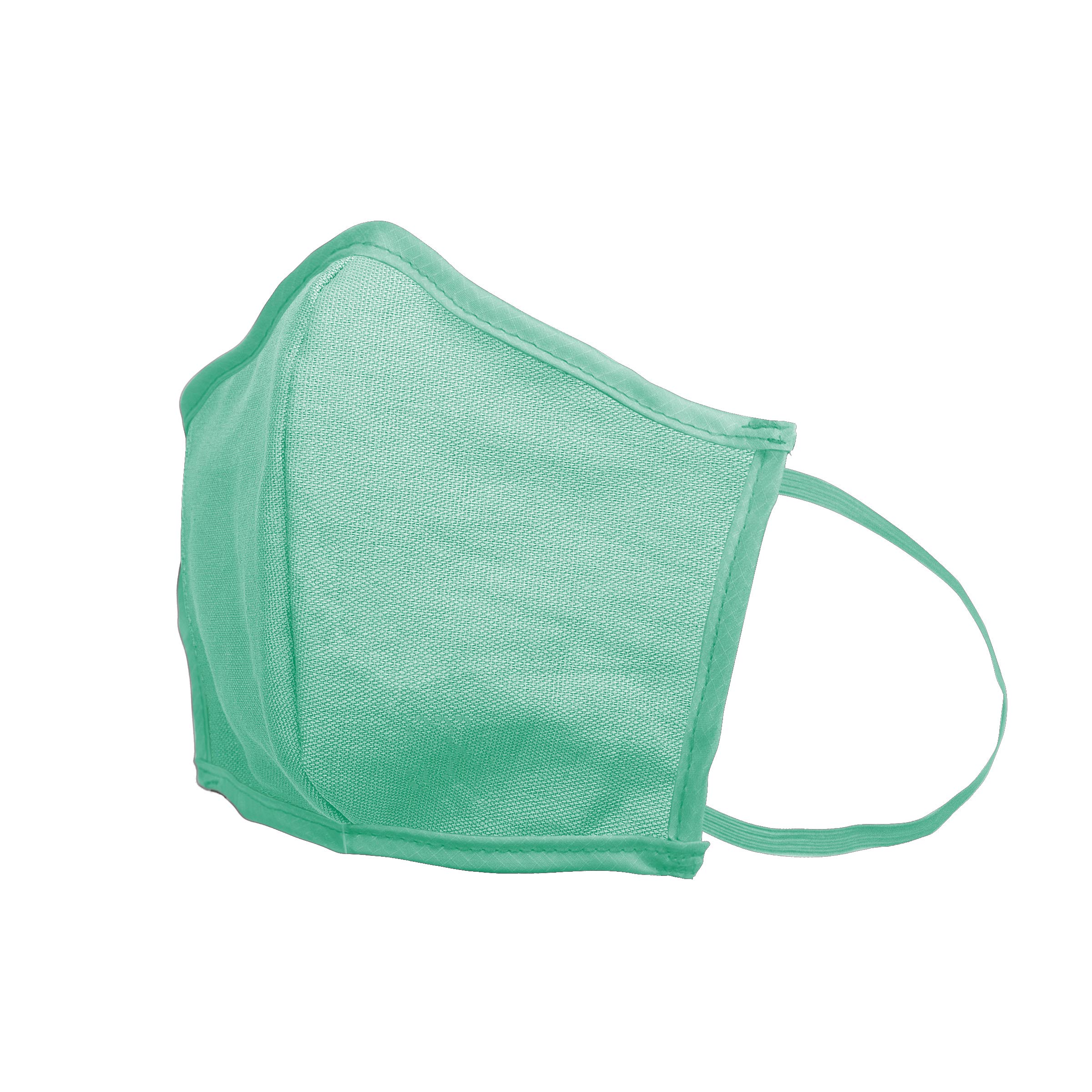 Fold Flat Canvas Cloth Reusable Washable Safety Face Mask with Elastic Strap (Turquoise, 3-Pack)