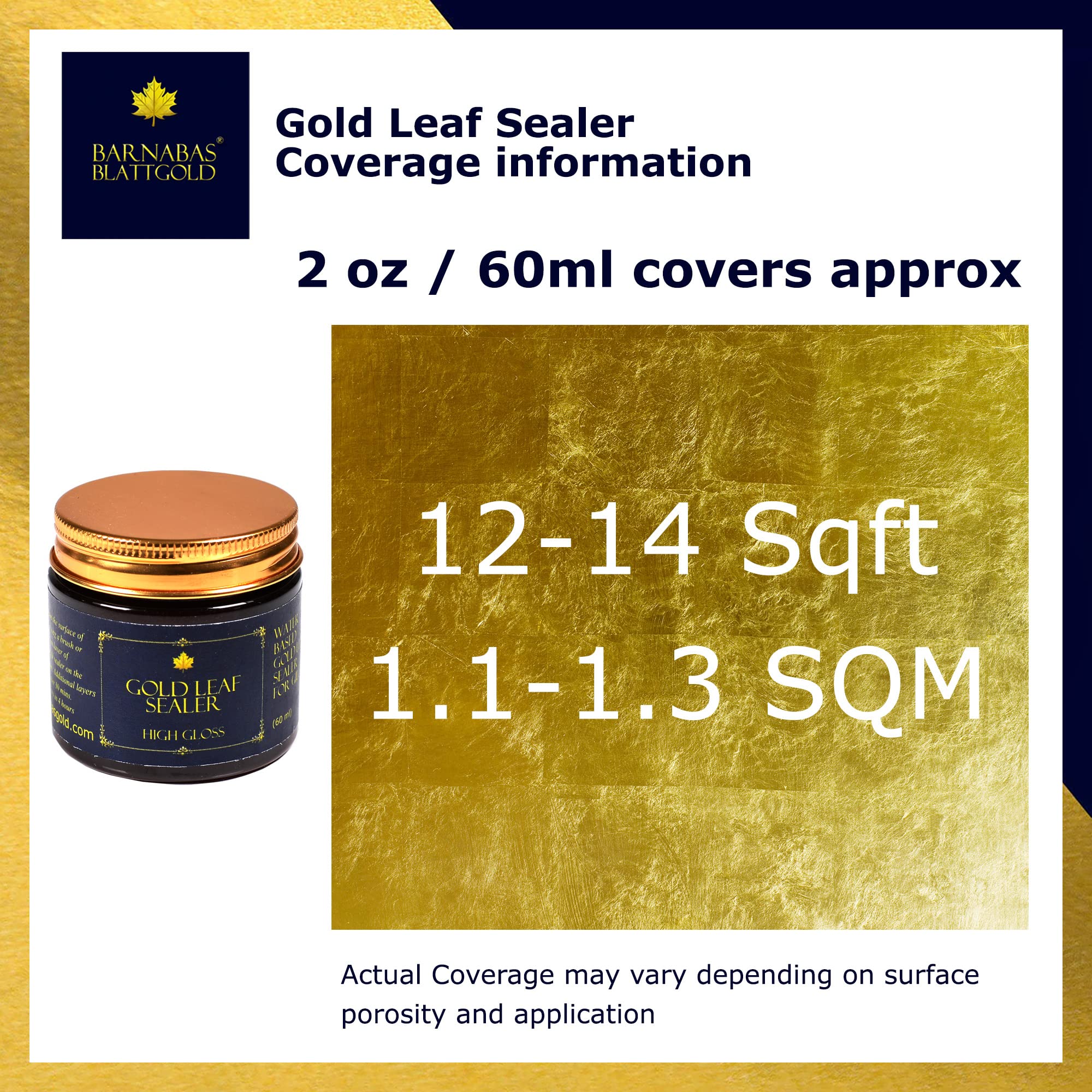Gilding Adhesive 60ml Plus Gold Leaf Sealer Satin (60ml) Plus 2 Bonus