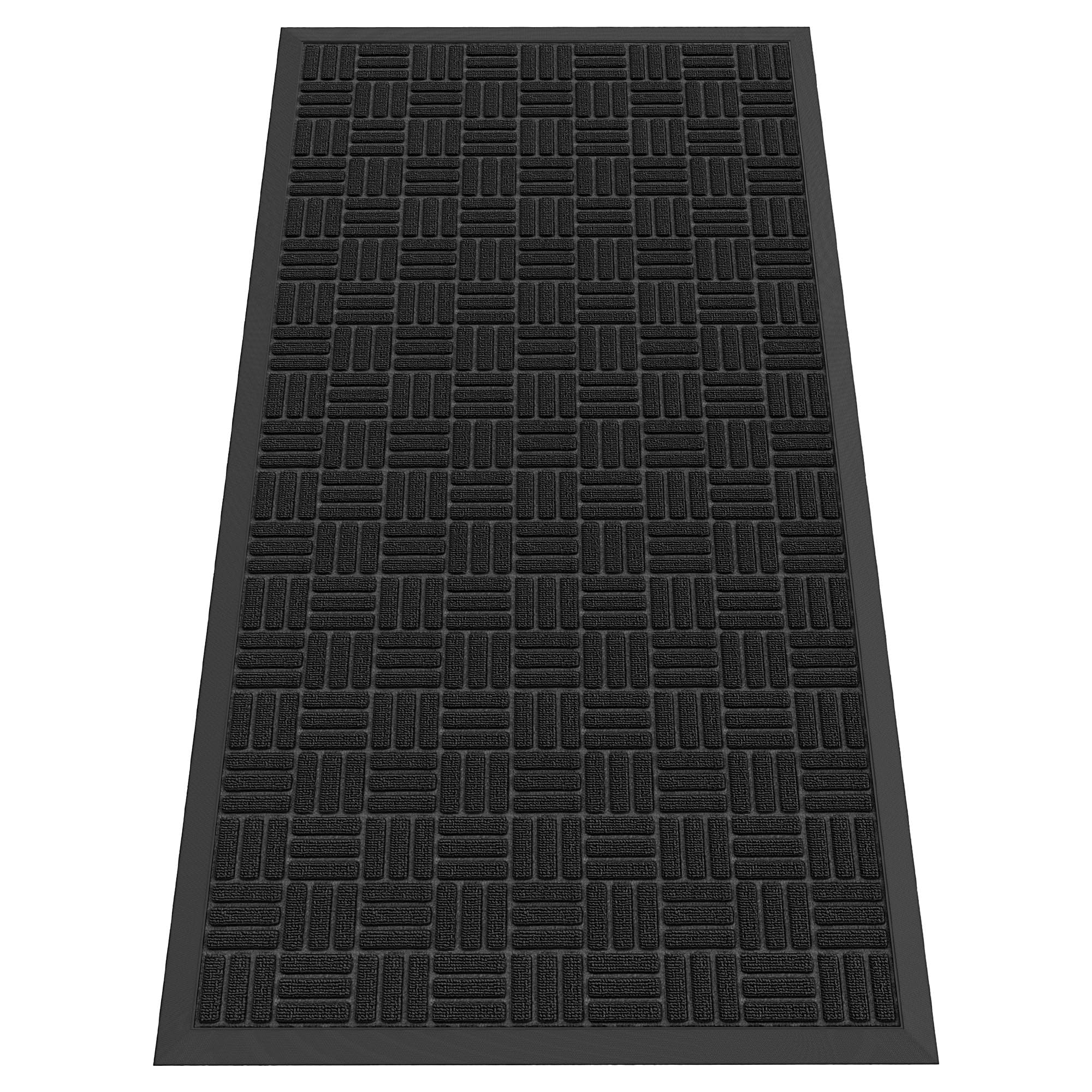 Black Doormat - 5'x3' Indoor Outdoor Entry Mat -26