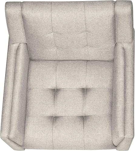 Miniatura 8 de Christopher Knight Home - 305538 Evelyn Mid Century - Sillón de tela moderno, color beige, nogal (305538).