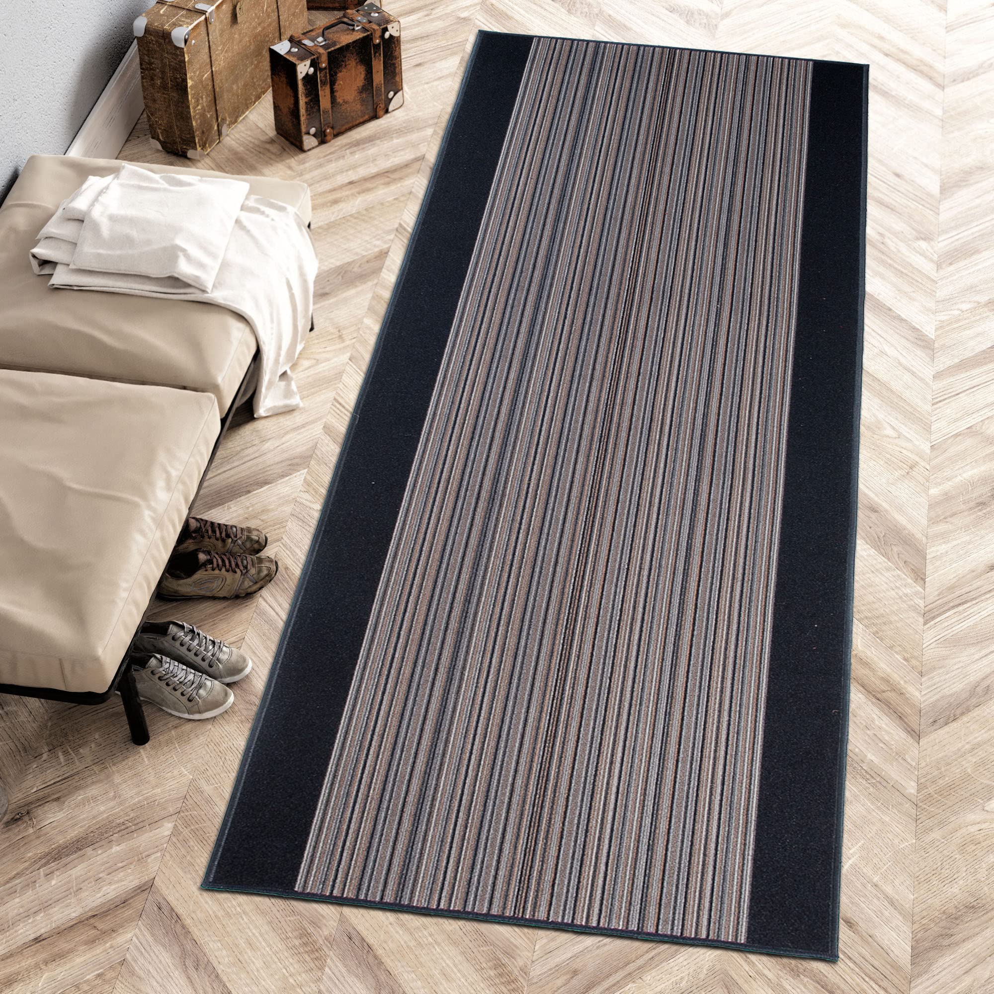 Mazovia Runner Carpet Gang - Moderne Loper Tapijt Bende - Kortpolig Vloerkleed - Keukenloper voor Hal, Slaapkamer, Keuken, Gang - Patroon Abstract - Keuken Loper 80x450 cm - Grijs Bleuw 3 Mazovia Runner Carpet Gang - Moderne Loper Tapijt Bende - Kortpolig Vloerkleed - Keukenloper voor Hal, Slaapkamer, Keuken, Gang - Patroon Abstract - Keuken Loper 80x450 cm - Grijs Bleuw 3