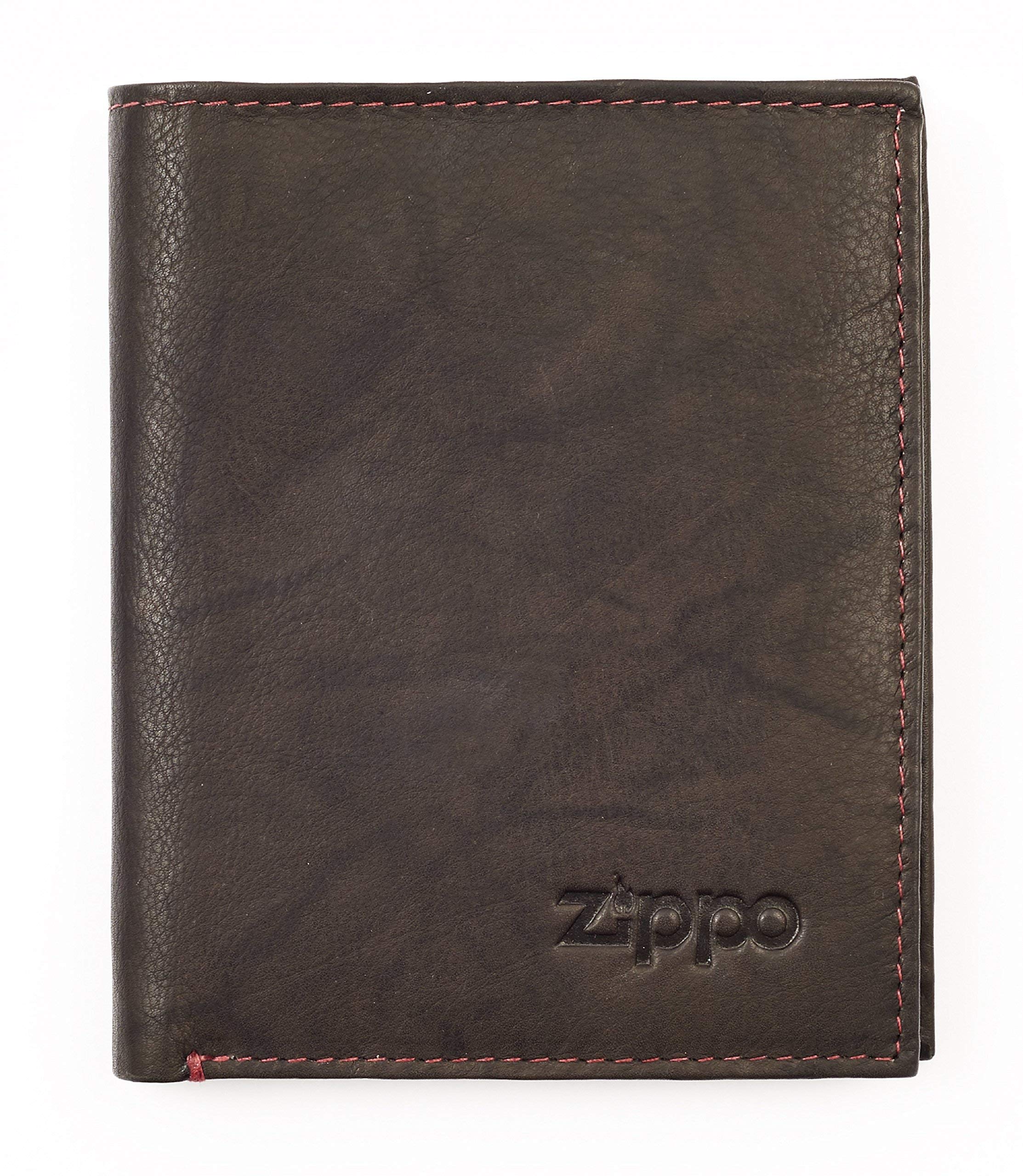 Zippo - Purse/Wallet for Women and Men, Leather, Brown/Mocha, with Coin Compartment, Ideal for Cards and Notes