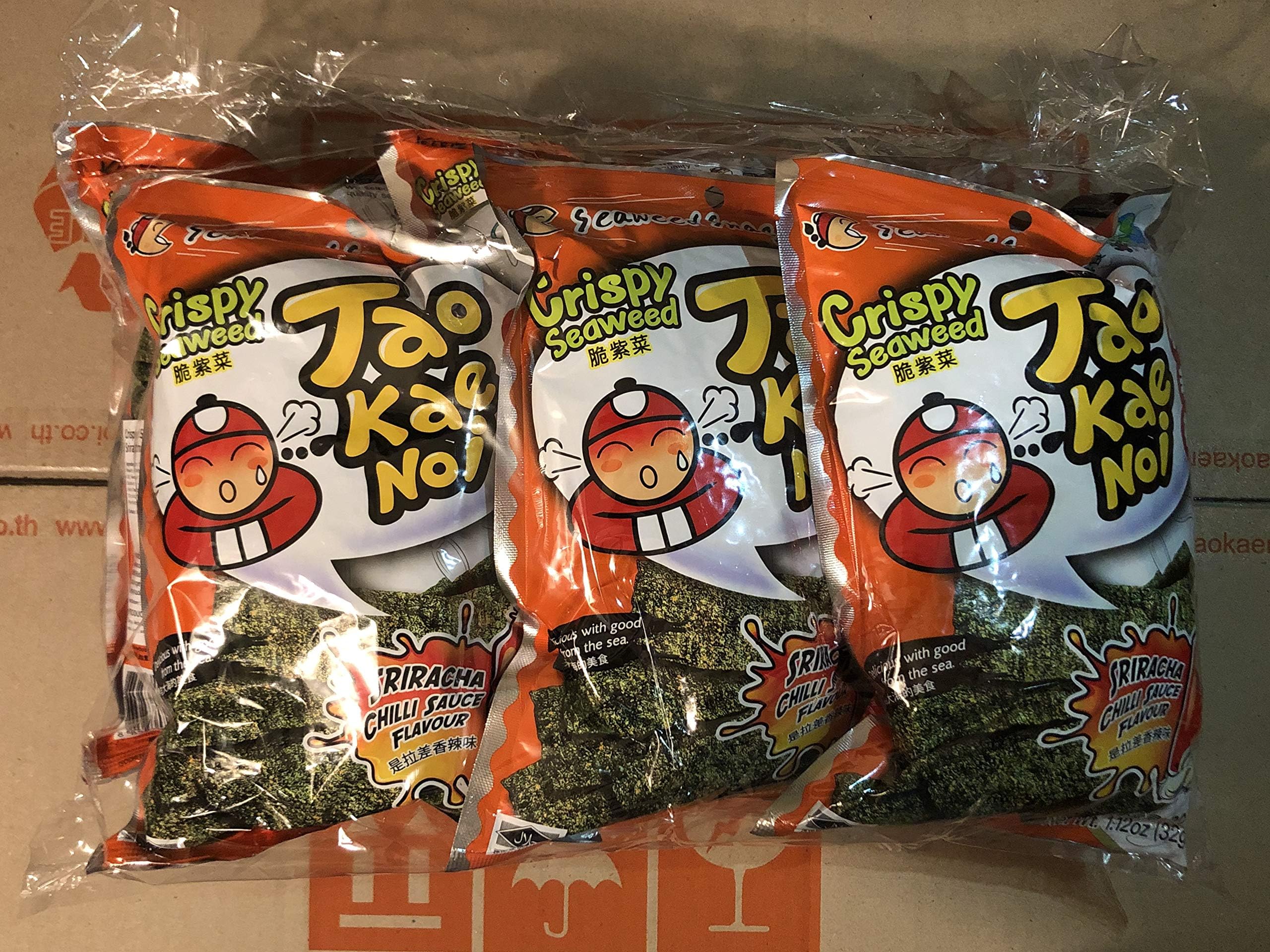 Taokaenoi Crispy Seaweed Sriracha Chillli Sauce Flavour (Pack of 6)