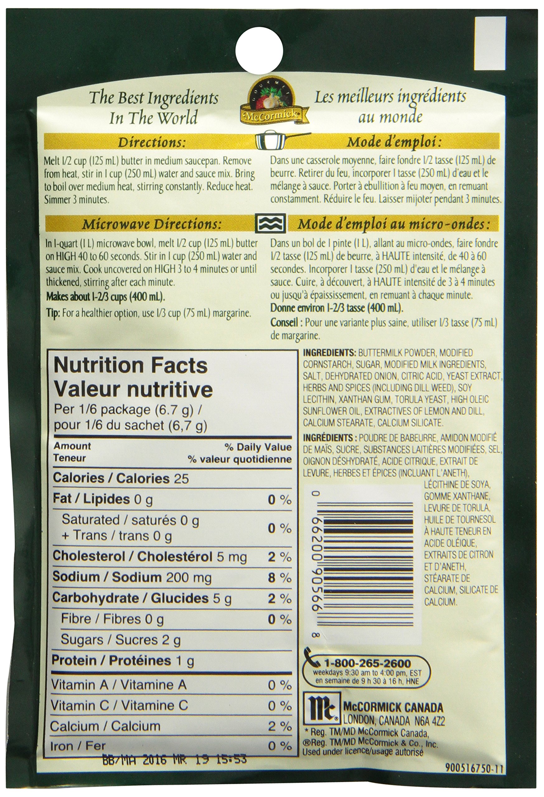 McCormick Gourmet Lemon Dill Mix offers a convenient way to add fresh flavour to your favourite dishes.