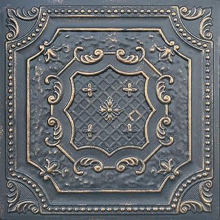 ALaMaisonCeilings R126 Bijou & Bee Foam Glue-Up Ceiling Tiles, Charcoal Copper, 128 sq ft Case of 48 - Easy DIY Popcorn Cover