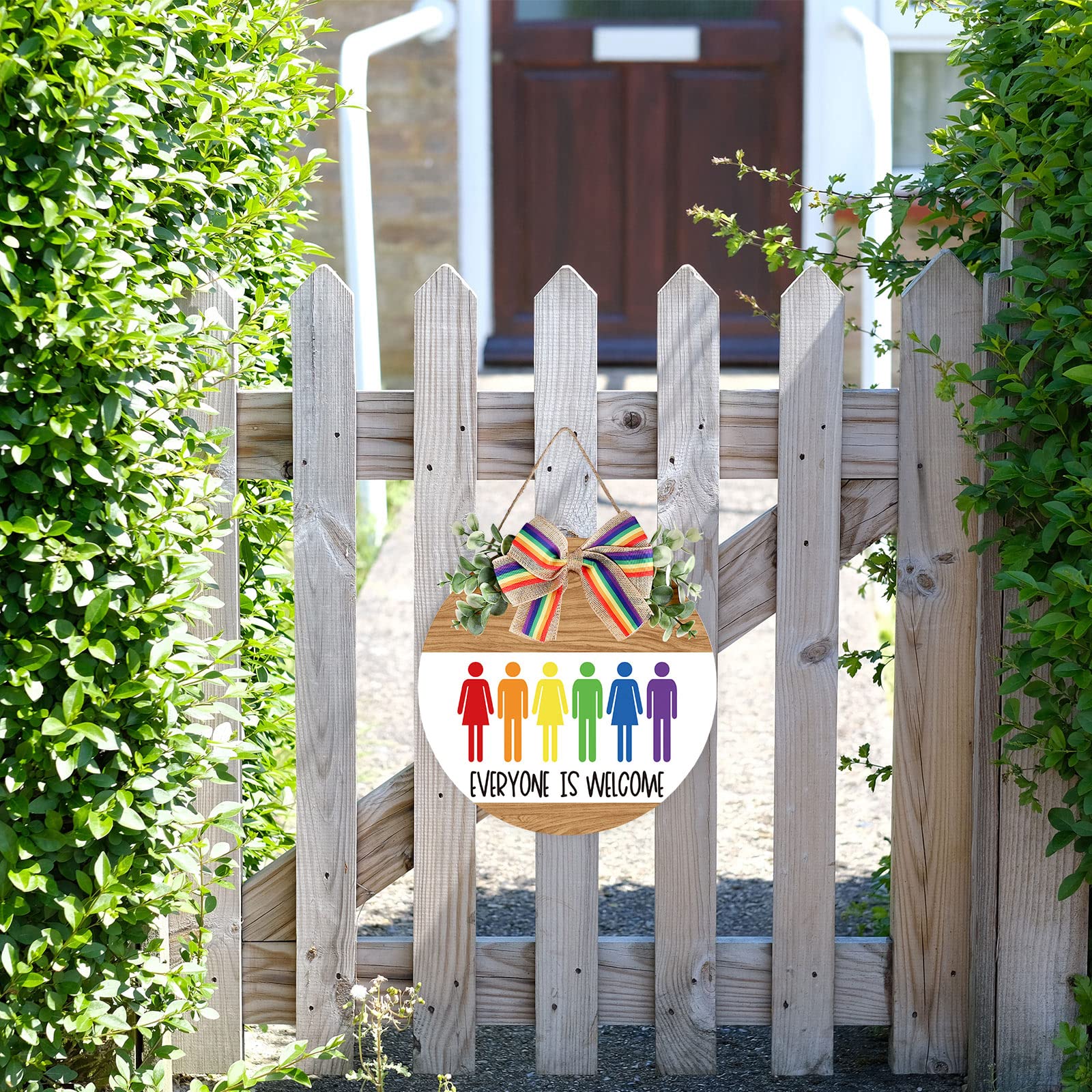 DecStic LGBT Pride Wood Sign I Tell Gay Jokes Plaque Gay Pride Rustic Wall Art Hanging Decor for LGBTQ Gay Lesbian Pride Housewarming Gift 12x12in