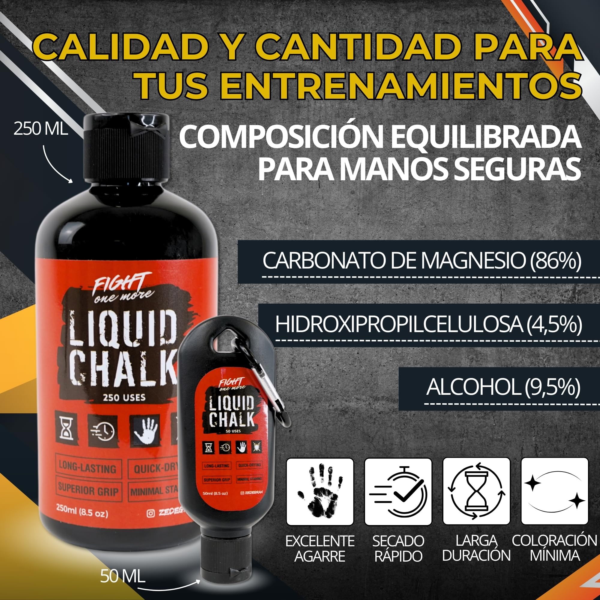 Magnesio Líquido Exclusivo Color Rojo o Verde | Agarre Crossfit | Tiza Líquida para Escalada y Gimnasio