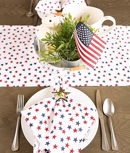 Miniatura 5 de DII Americana Stars Kitchen & Tabletop Collection - Camino de mesa para el 4 de julio y Día de los Caídos, 14 x 72 pulgadas