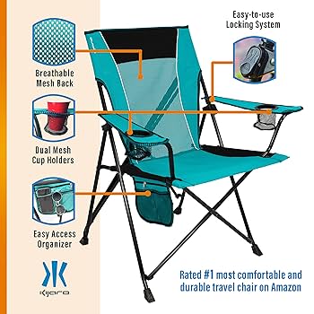 Amazon.co.jp: Kijaroデュアルロックポータブルキャンプチェア