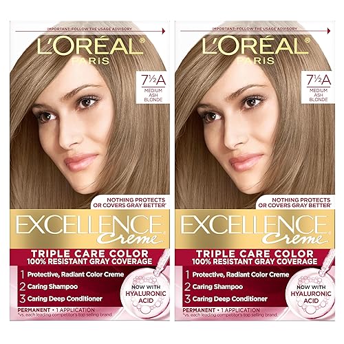 Miniatura 88 de L'Oreal Paris Excellence Creme - Coloración permanente para el cabello, rubio natural extraclaro 02, 100 % de cobertura de canas, paquete de 1