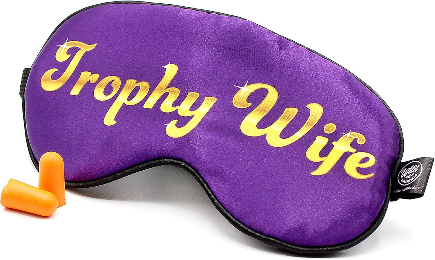 Wild Essentials Allusion Soft Satin Funny Sleep Masks with earplugs (Trophy Wife)