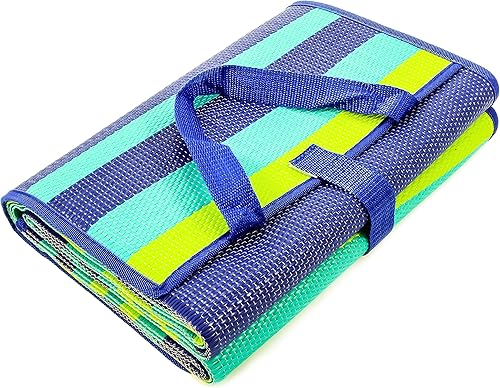 Miniatura 4 de Alfombrilla a rayas Camco con correa, verdeTurquoise