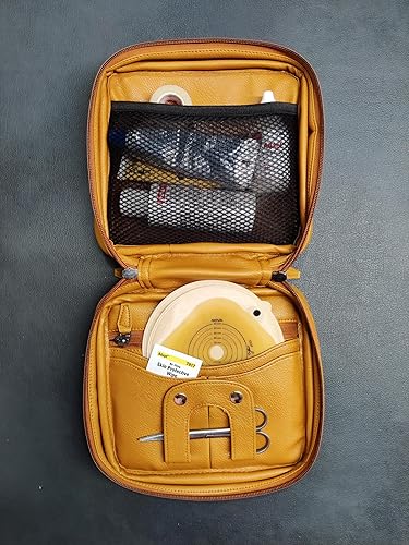 Generic Estuche de viaje para ostomía con cuatro fundas y 1 caja de ventilación de ostomía (10 piezas), bolsa de estoma de colostomía, ahora viaja