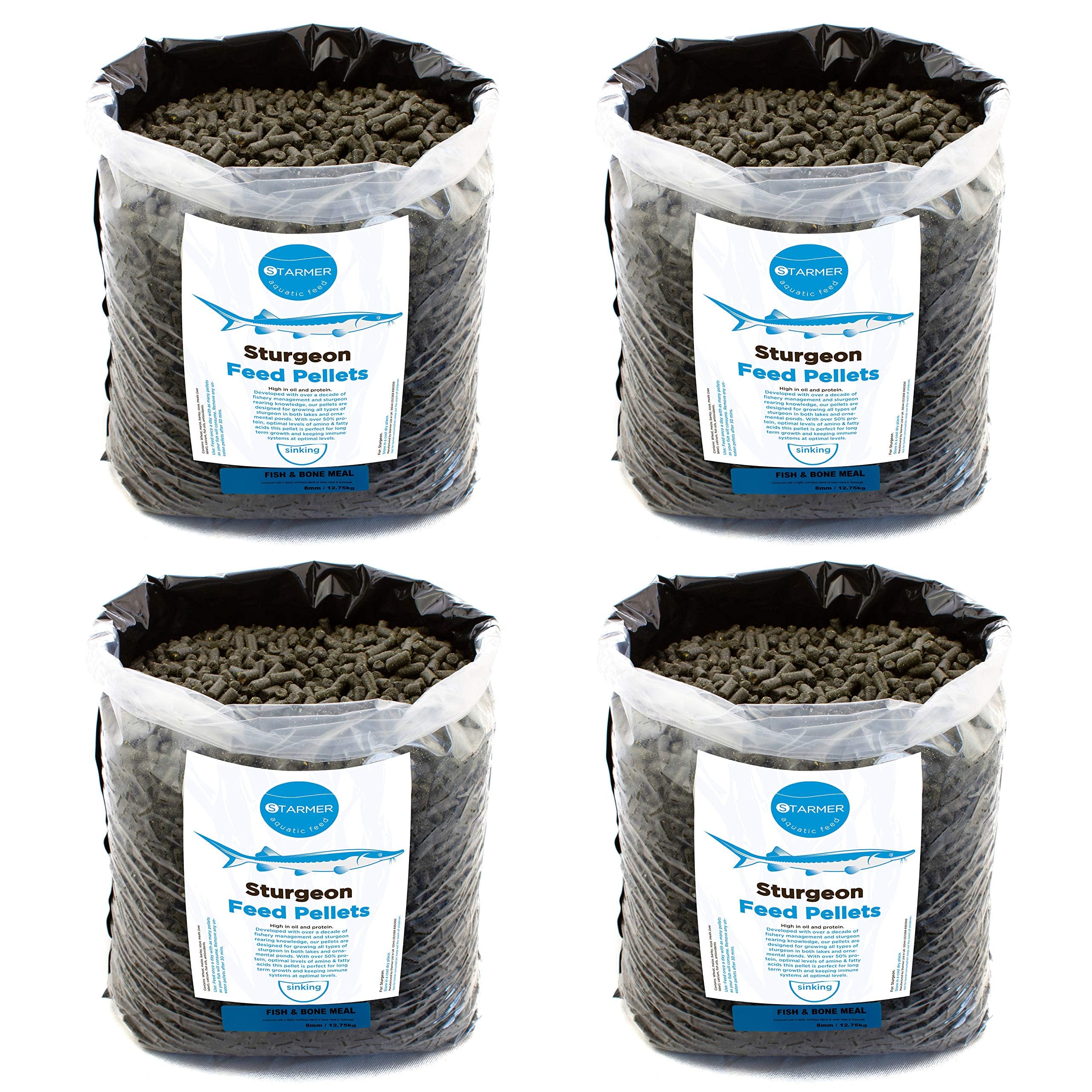 STARMER aquatic feed 8mm / fish & bone/sturgeon pellets / 50kg