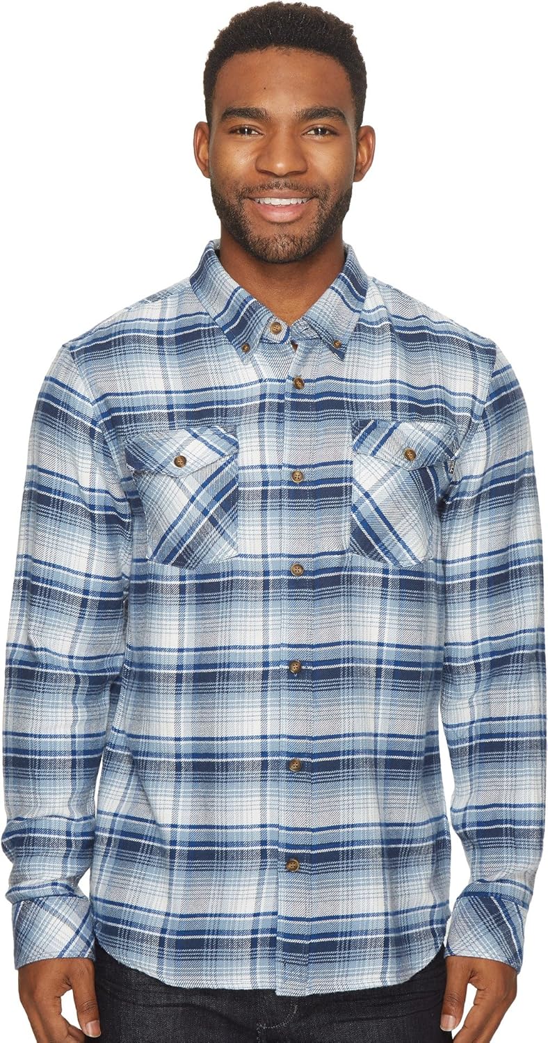 O'Neill Men's Flannel Button Up Shirt, Royal Blue/Butler, 2XL