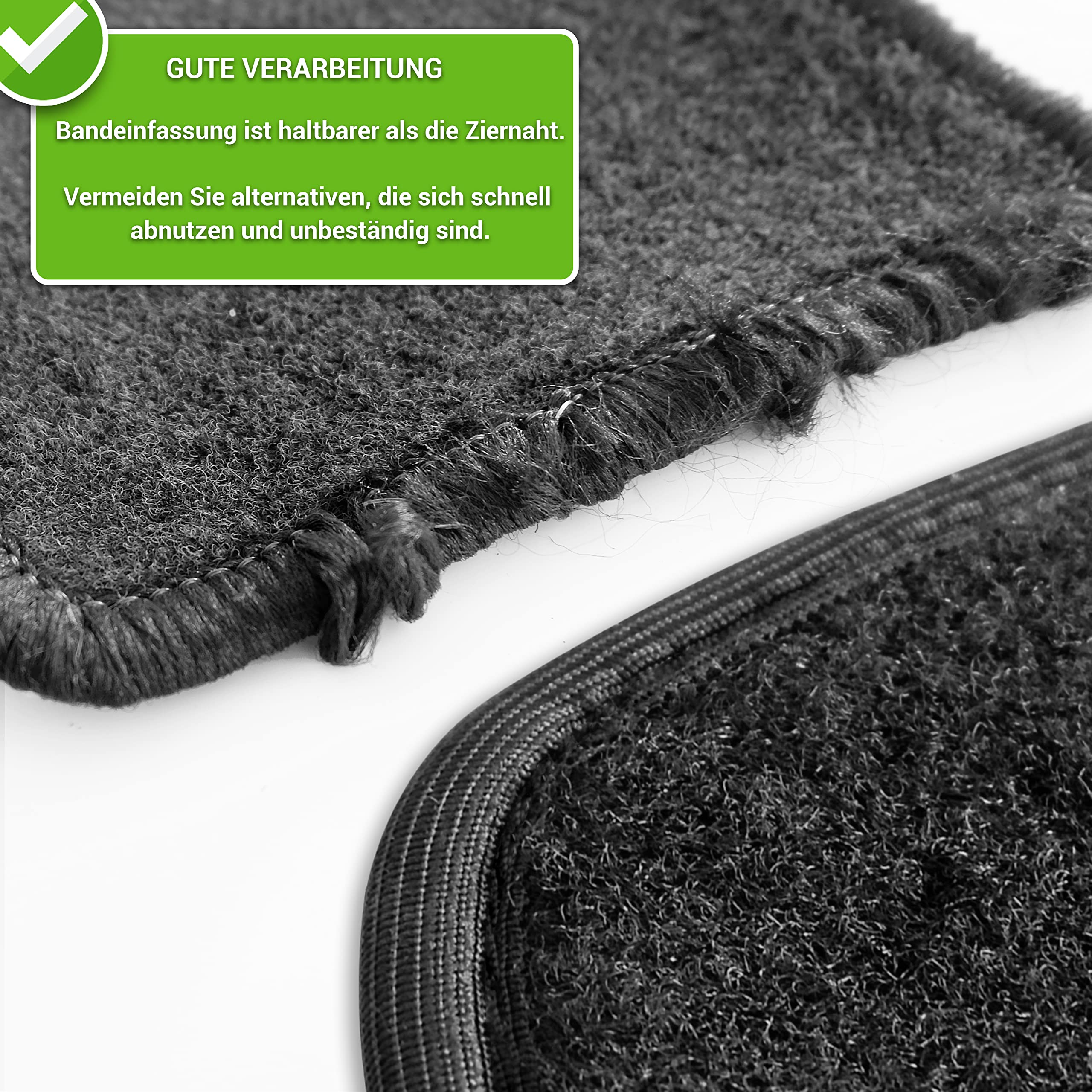 Tappetini Auto Moltico Velours Nero per Renault Kangoo II dal 2008